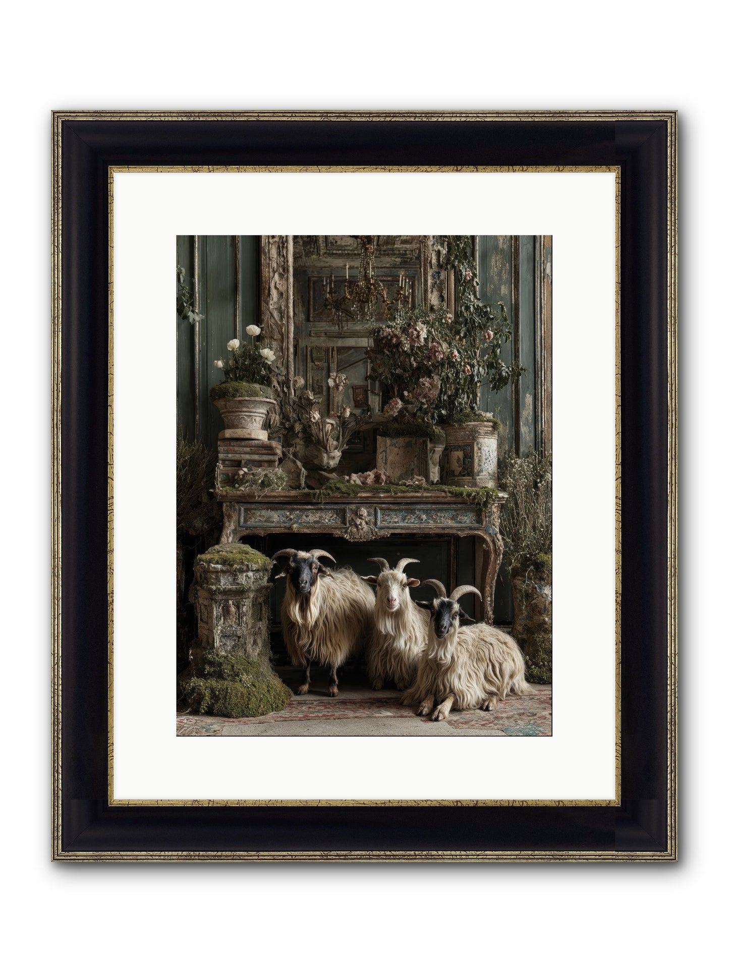 Wild Grace Reigning Framed Print - Black & Gold 12x16