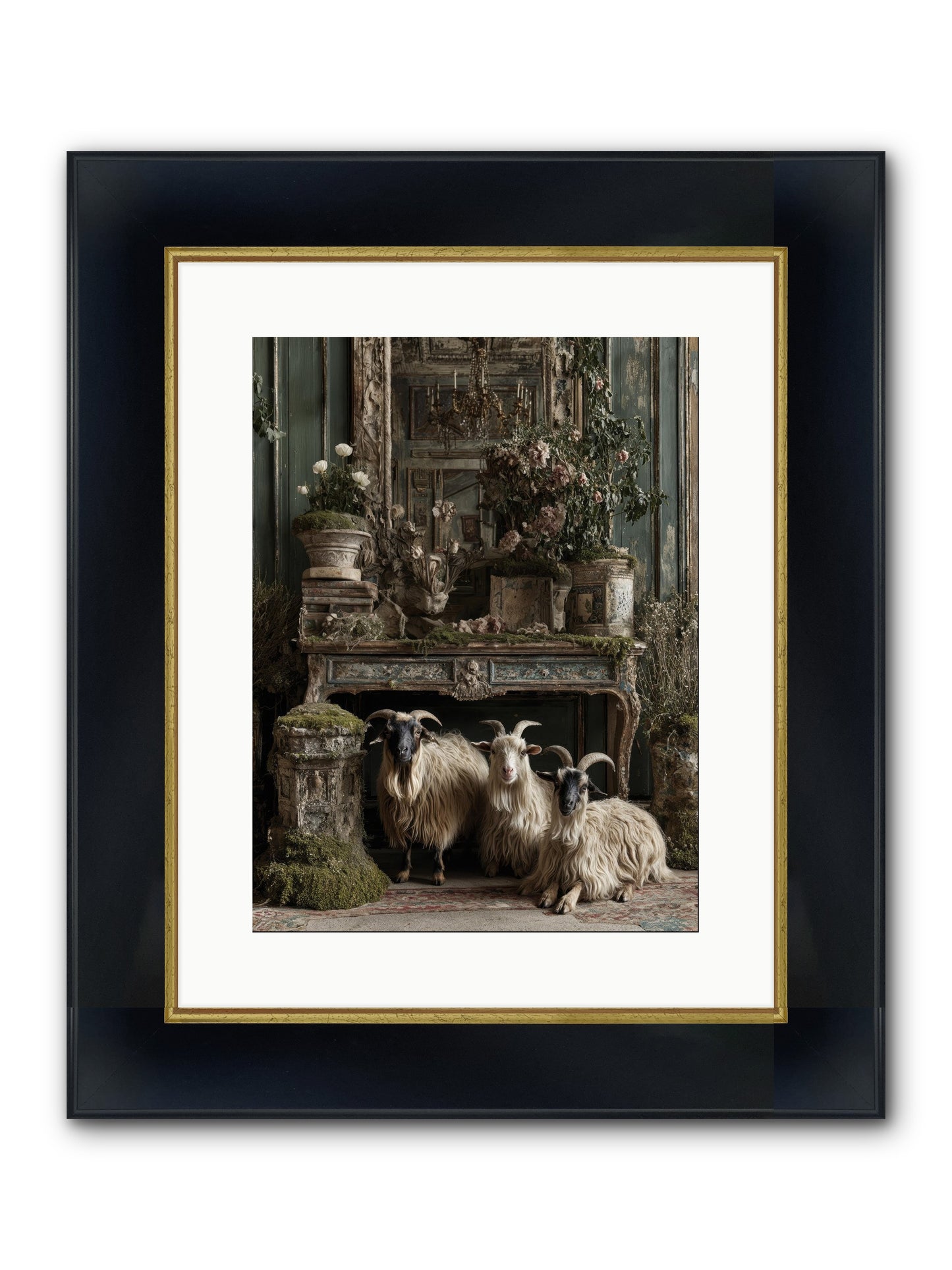 Wild Grace Reigning Framed Print - Wide Black w/Gold 12x16