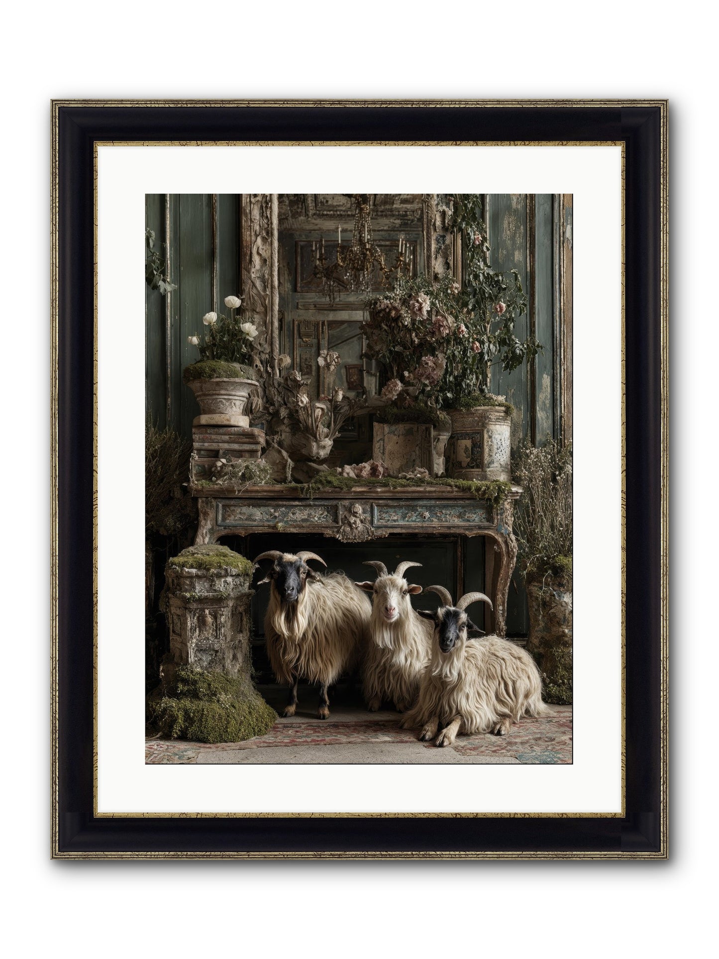 Wild Grace Reigning Framed Print - Black & Gold 18x24