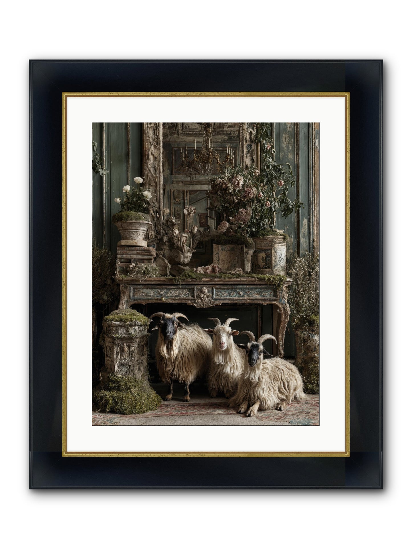 Wild Grace Reigning Framed Print - Wide Black w/Gold 18x24