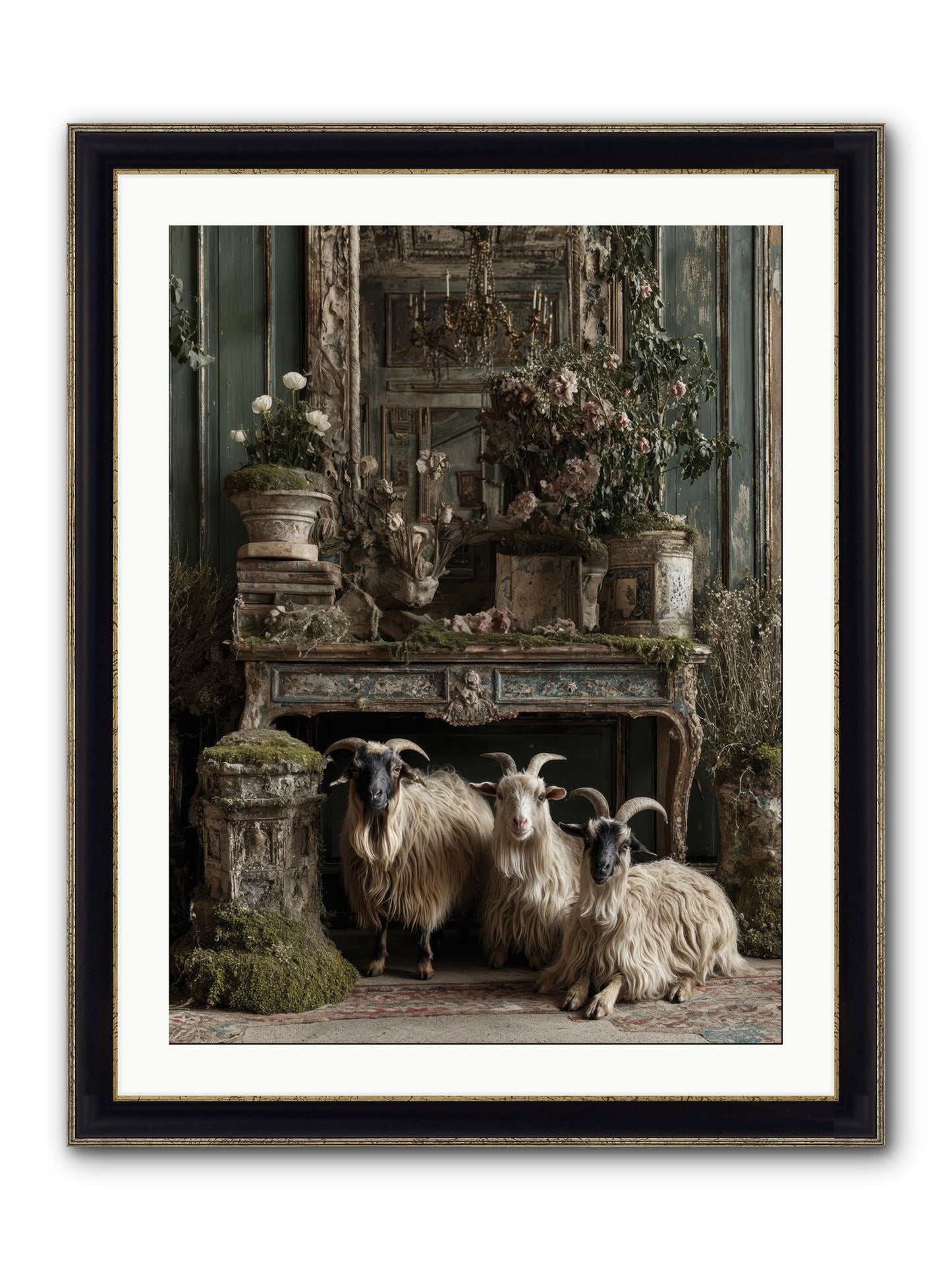 Wild Grace Reigning Framed Print - Black & Gold 24x32