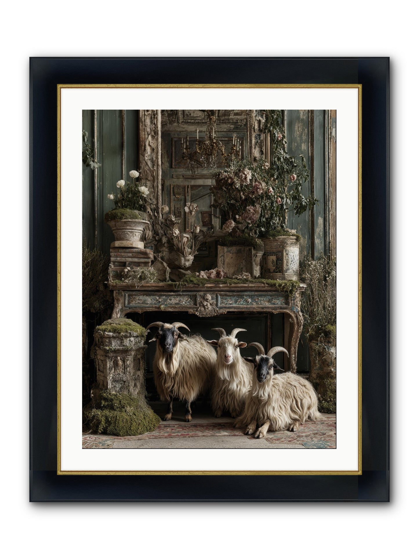 Wild Grace Reigning Framed Print - Wide Black w/Gold 24x32
