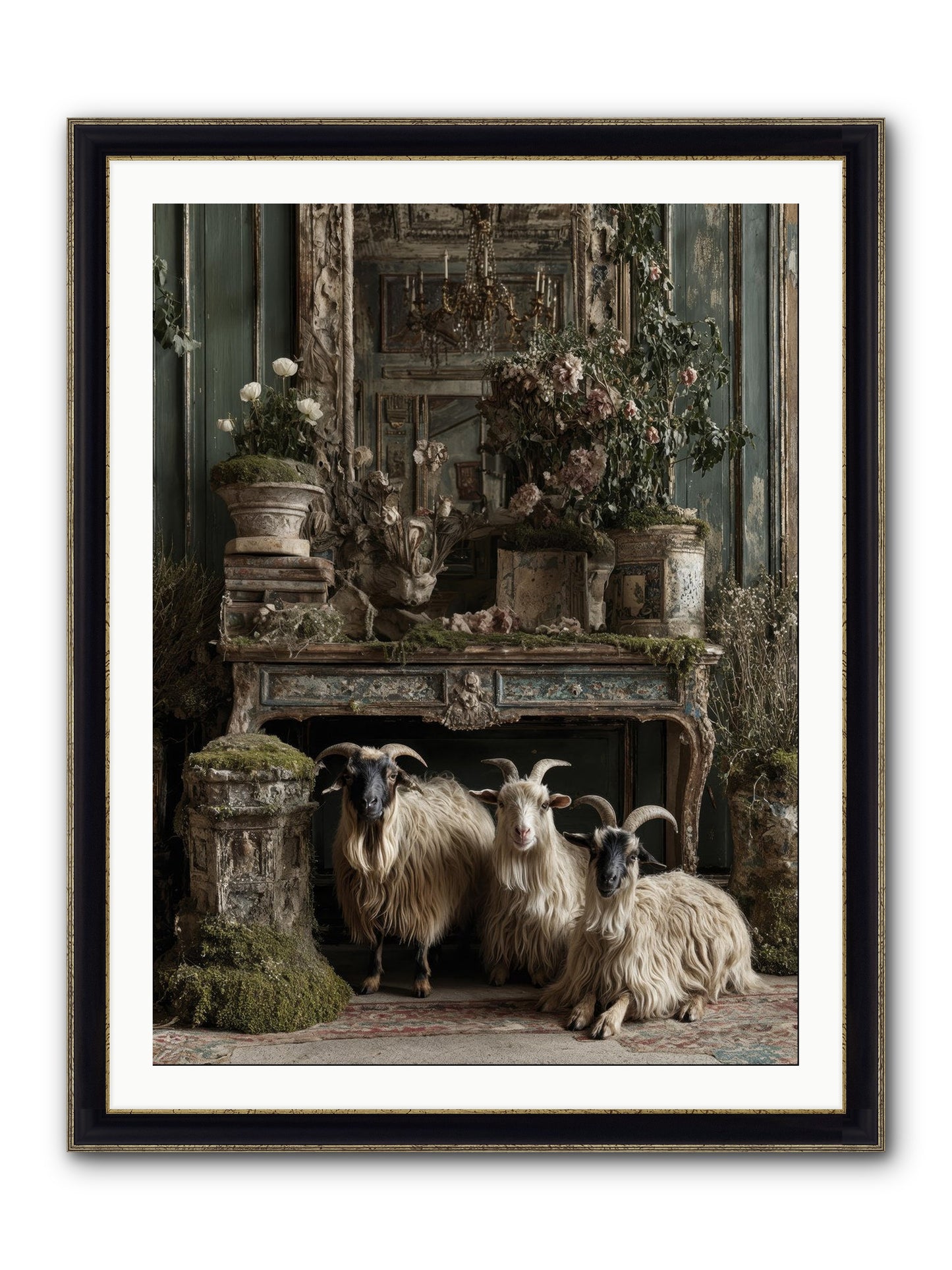 Wild Grace Reigning Framed Print - Black & Gold 30x40
