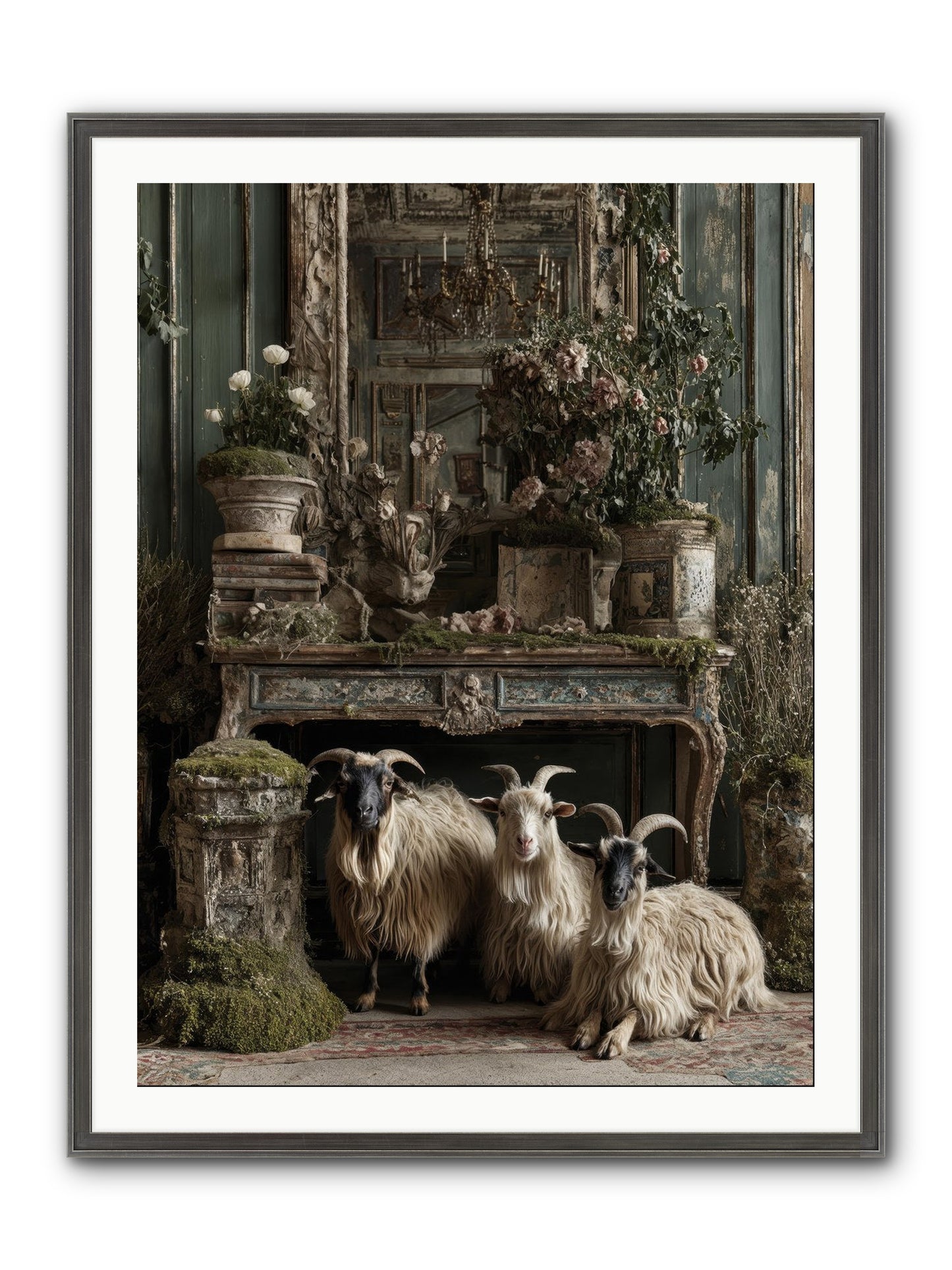 Wild Grace Reigning Framed Print - Slimwoods Black/Silver 30x40