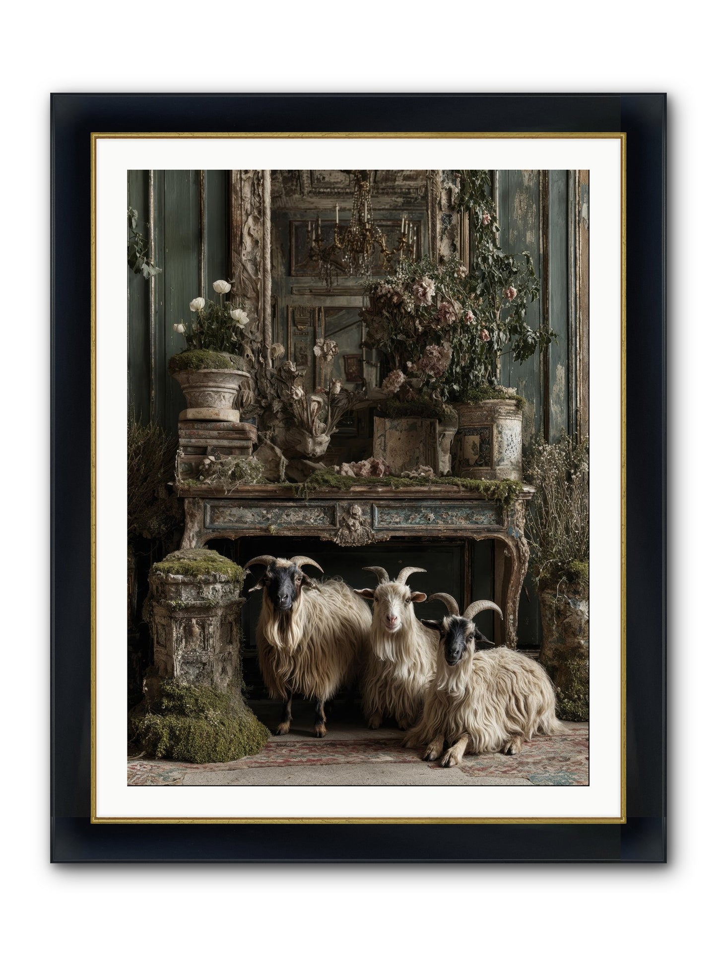 Wild Grace Reigning Framed Print - Wide Black w/Gold 30x40