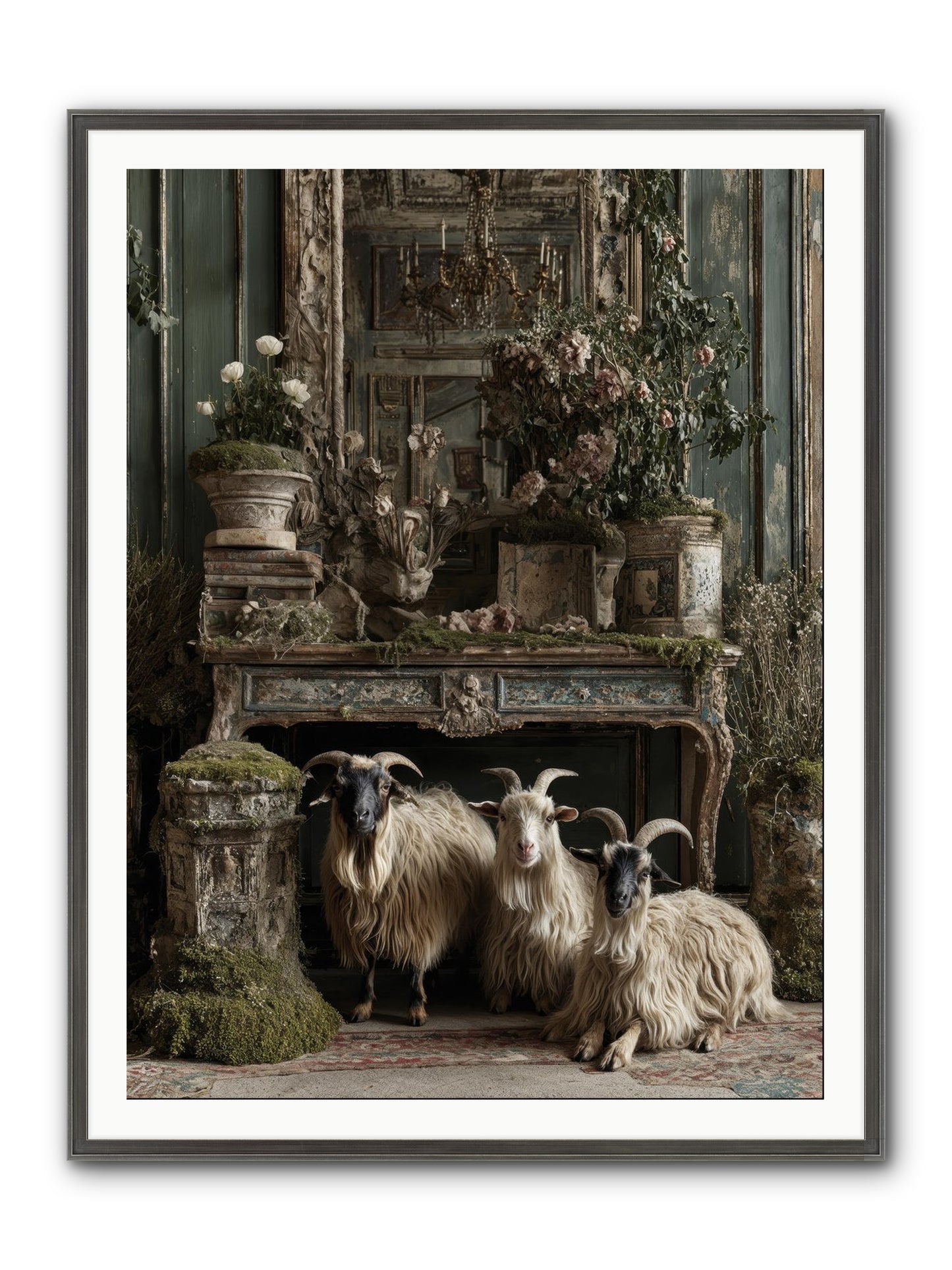 Wild Grace Reigning Framed Print - Slimwoods Black/Silver 36x48