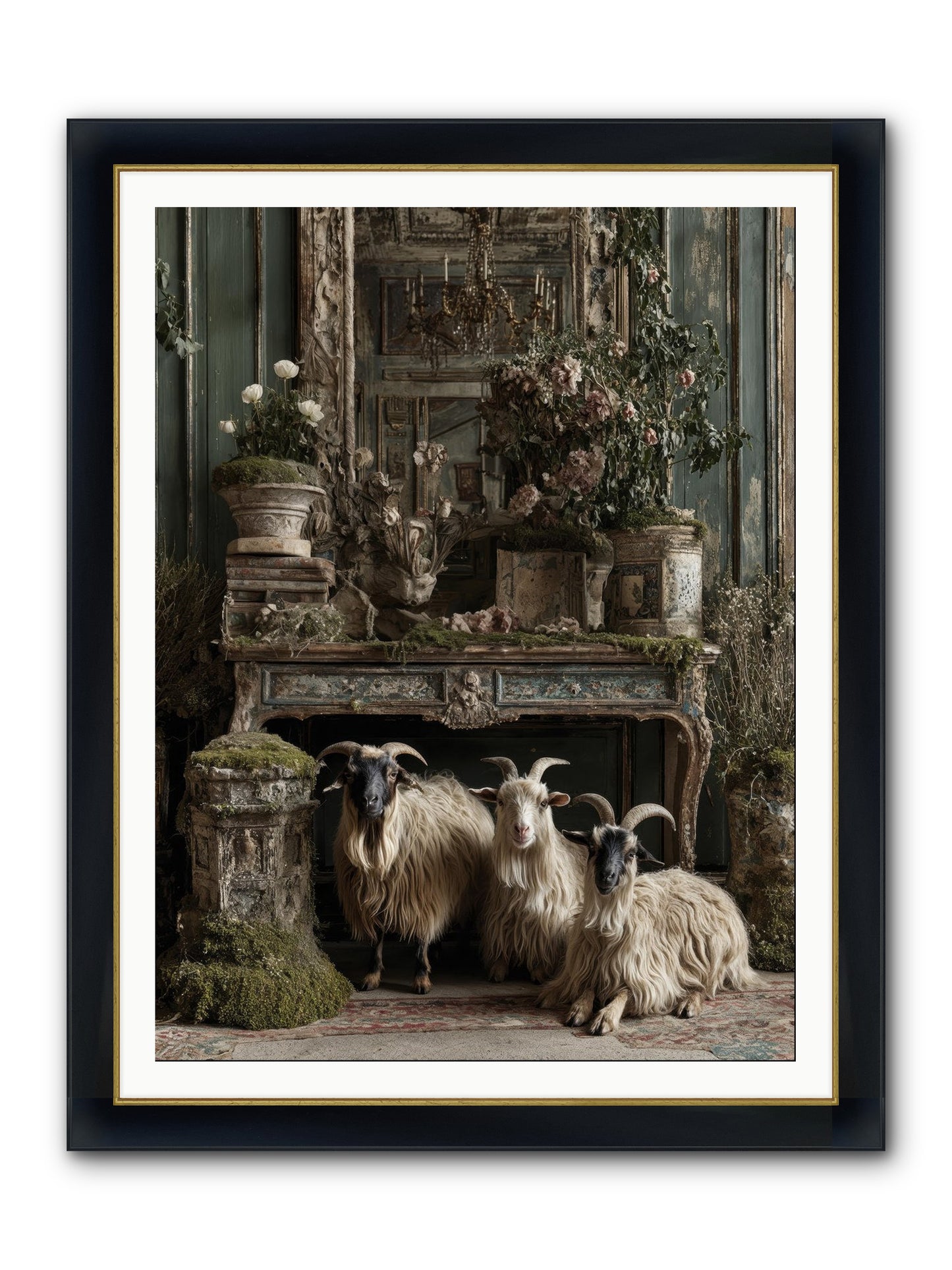 Wild Grace Reigning Framed Print - Wide Black w/Gold 36x48