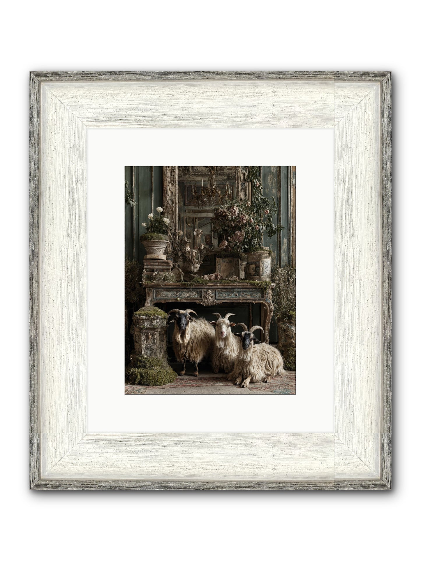 Wild Grace Reigning Framed Print - Driftwood White 9x12