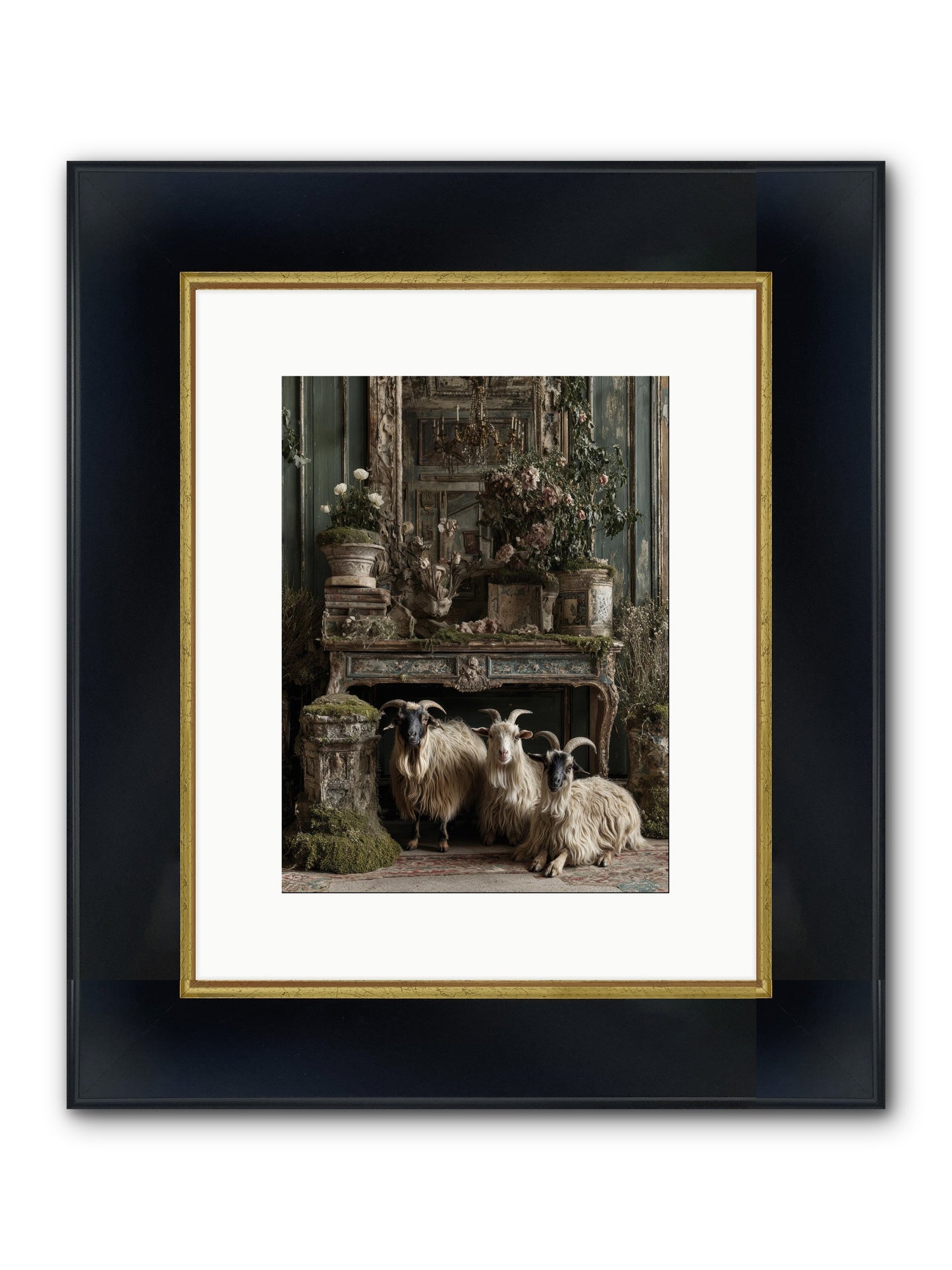 Wild Grace Reigning Framed Print - Wide Black w/Gold 9x12
