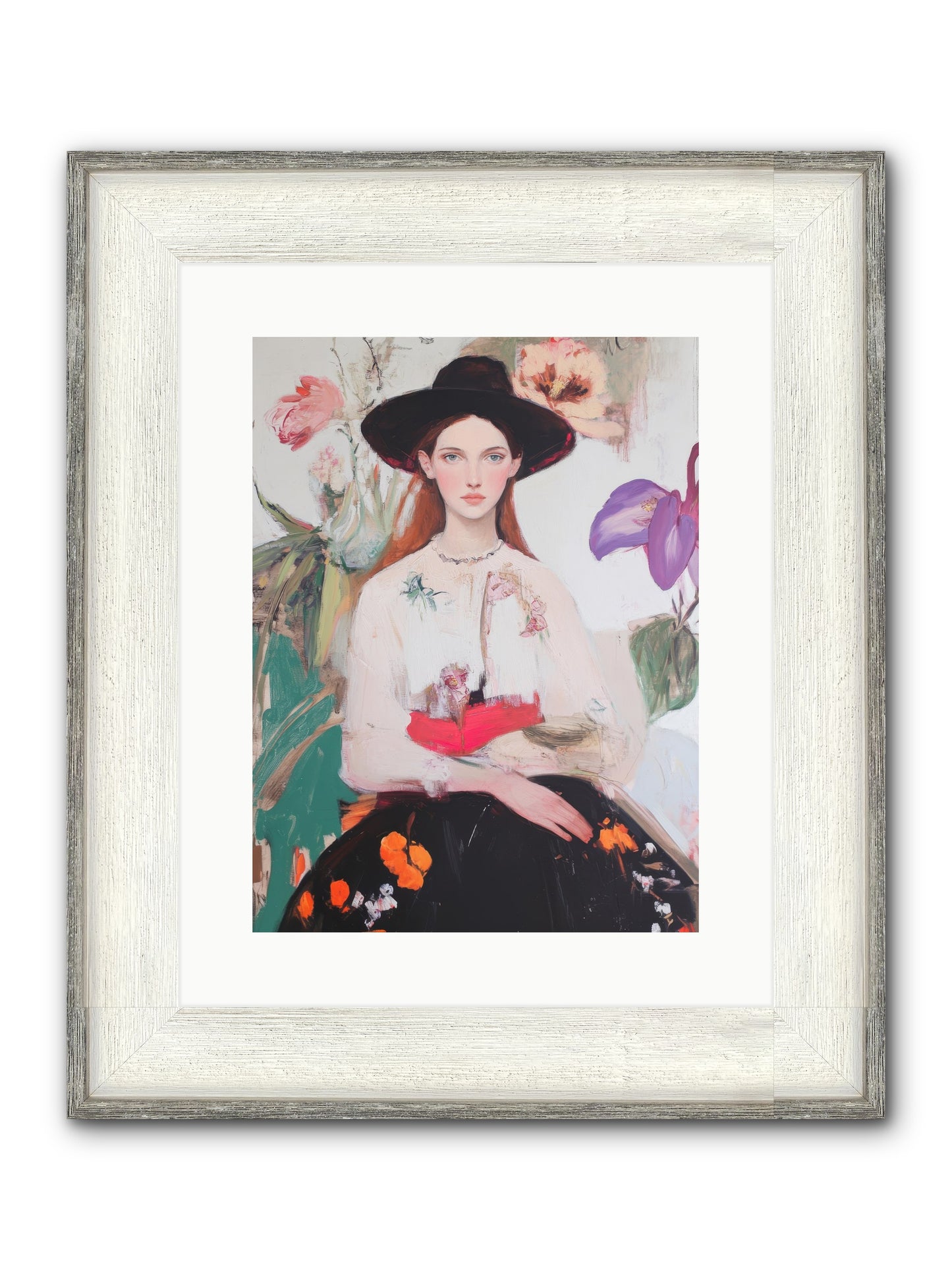 Wild Heart Framed Print - Driftwood White 12x16