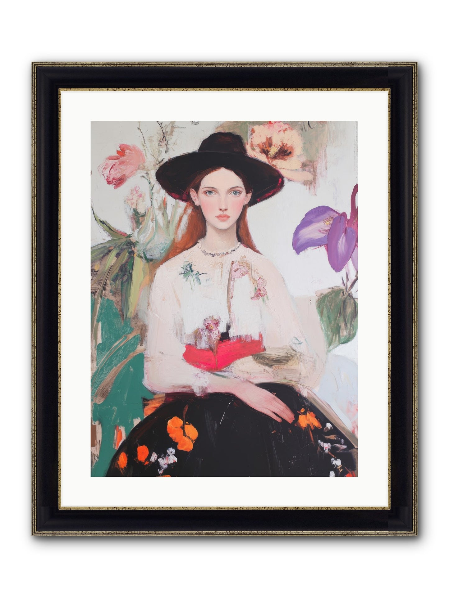 Wild Heart Framed Print - Black & Gold 18x24