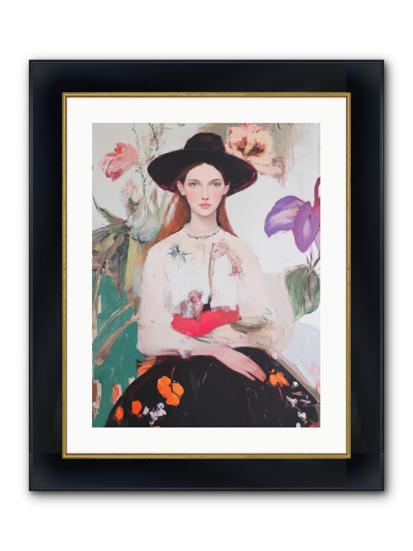 Wild Heart Framed Print - Wide Black w/Gold 18x24