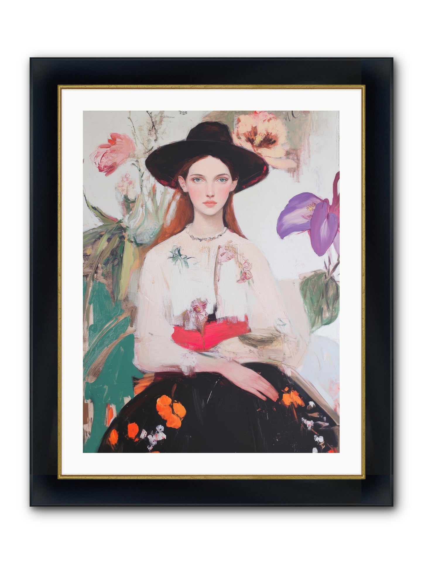 Wild Heart Framed Print - Wide Black w/Gold 24x32