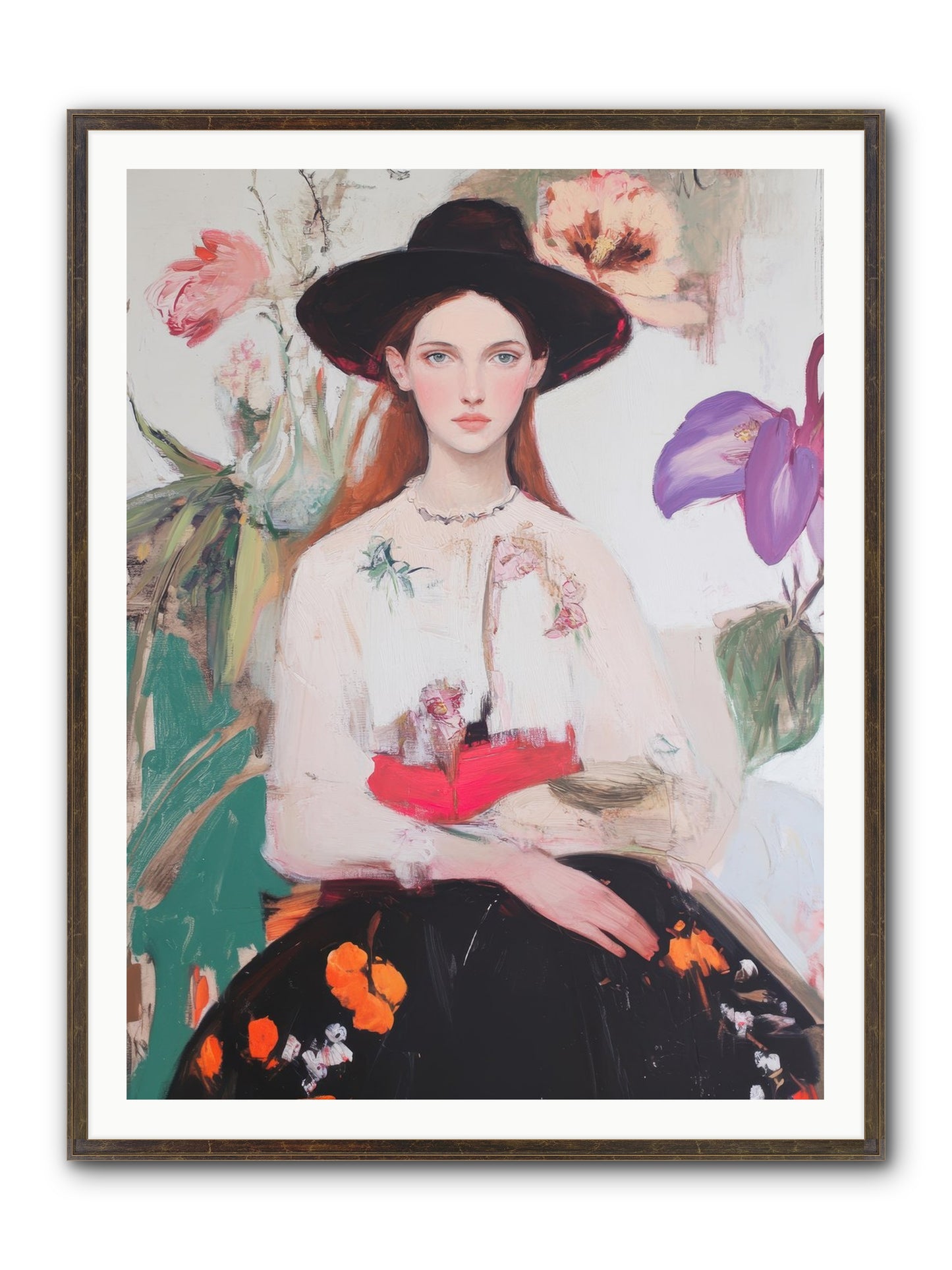 Wild Heart Framed Print - Slimwoods Black/Gold 36x48