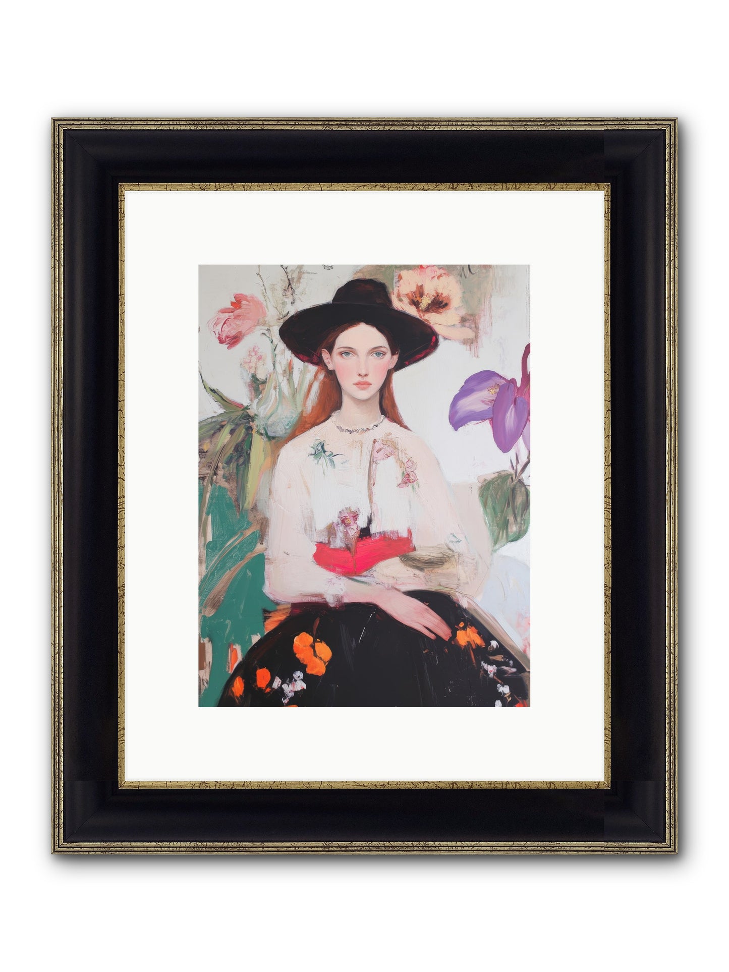 Wild Heart Framed Print - Black & Gold 9x12