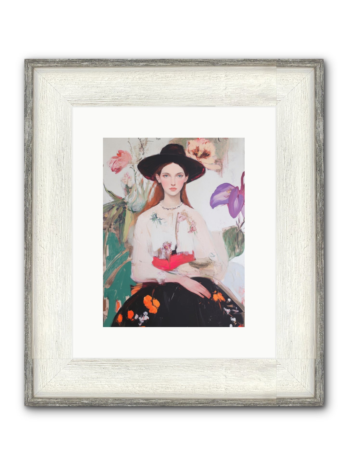 Wild Heart Framed Print - Driftwood White 9x12