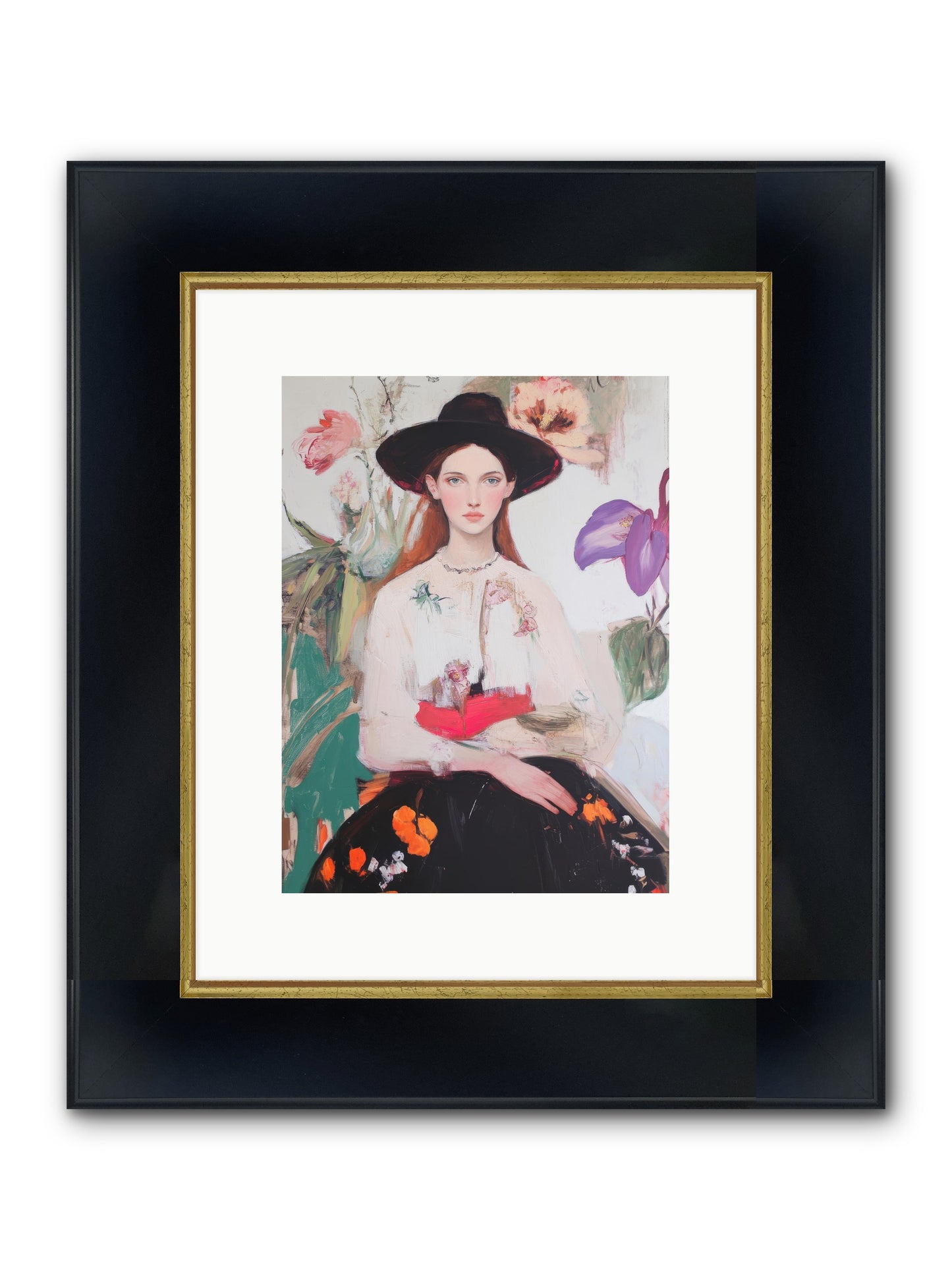 Wild Heart Framed Print - Wide Black w/Gold 9x12