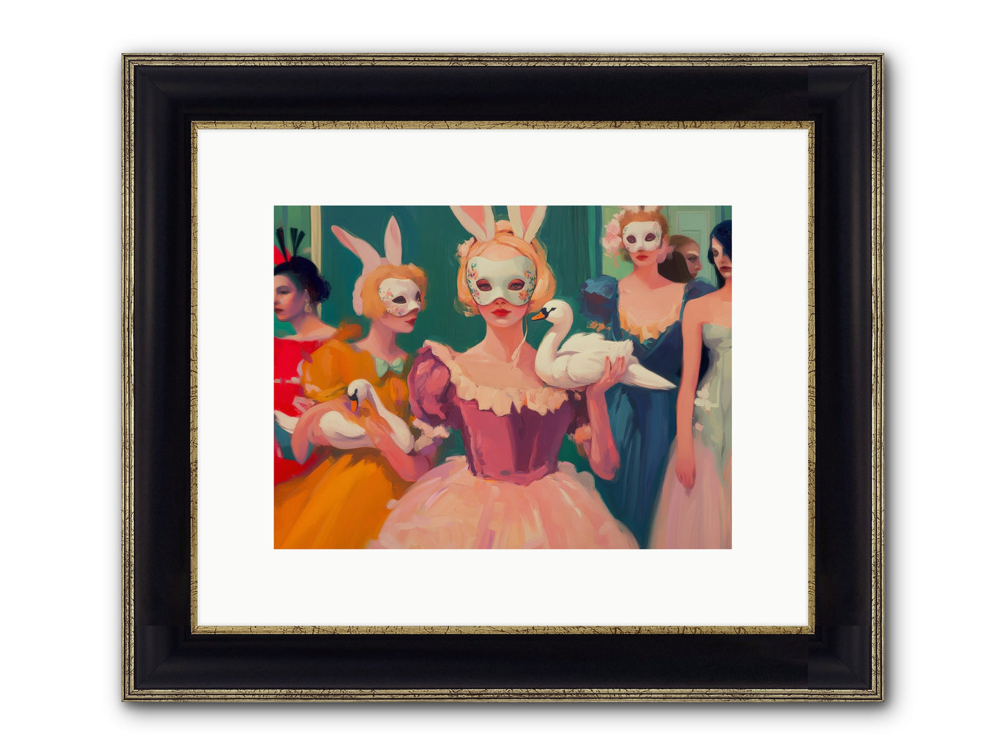 Wild Heart Rising Framed Print - Black & Gold 12x9