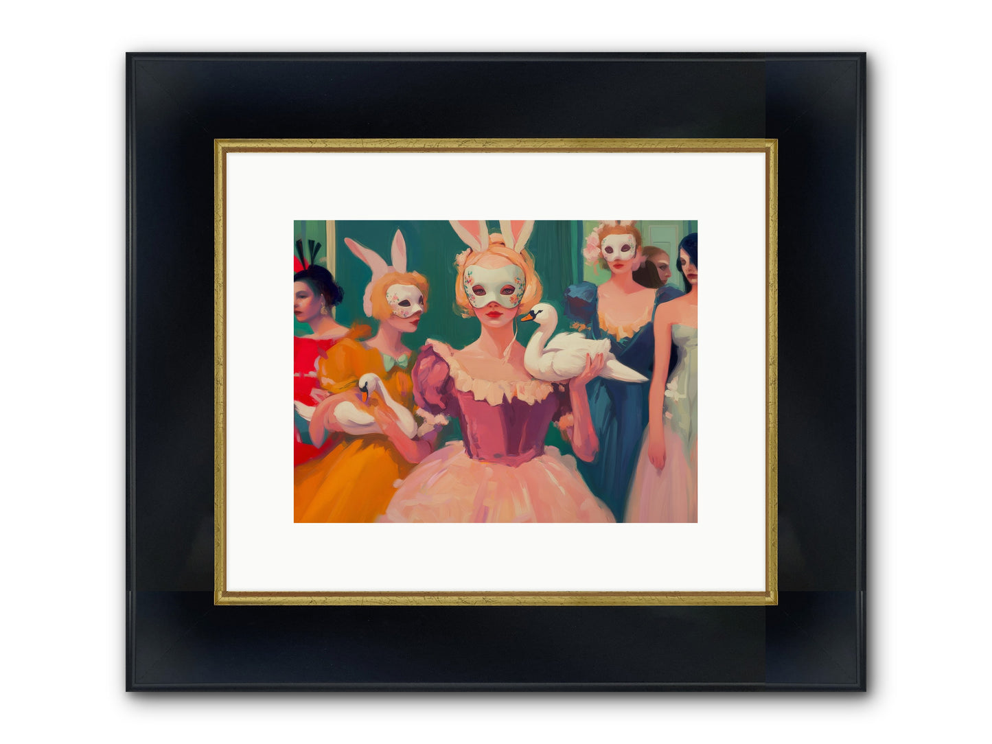 Wild Heart Rising Framed Print - Wide Black w/Gold 12x9