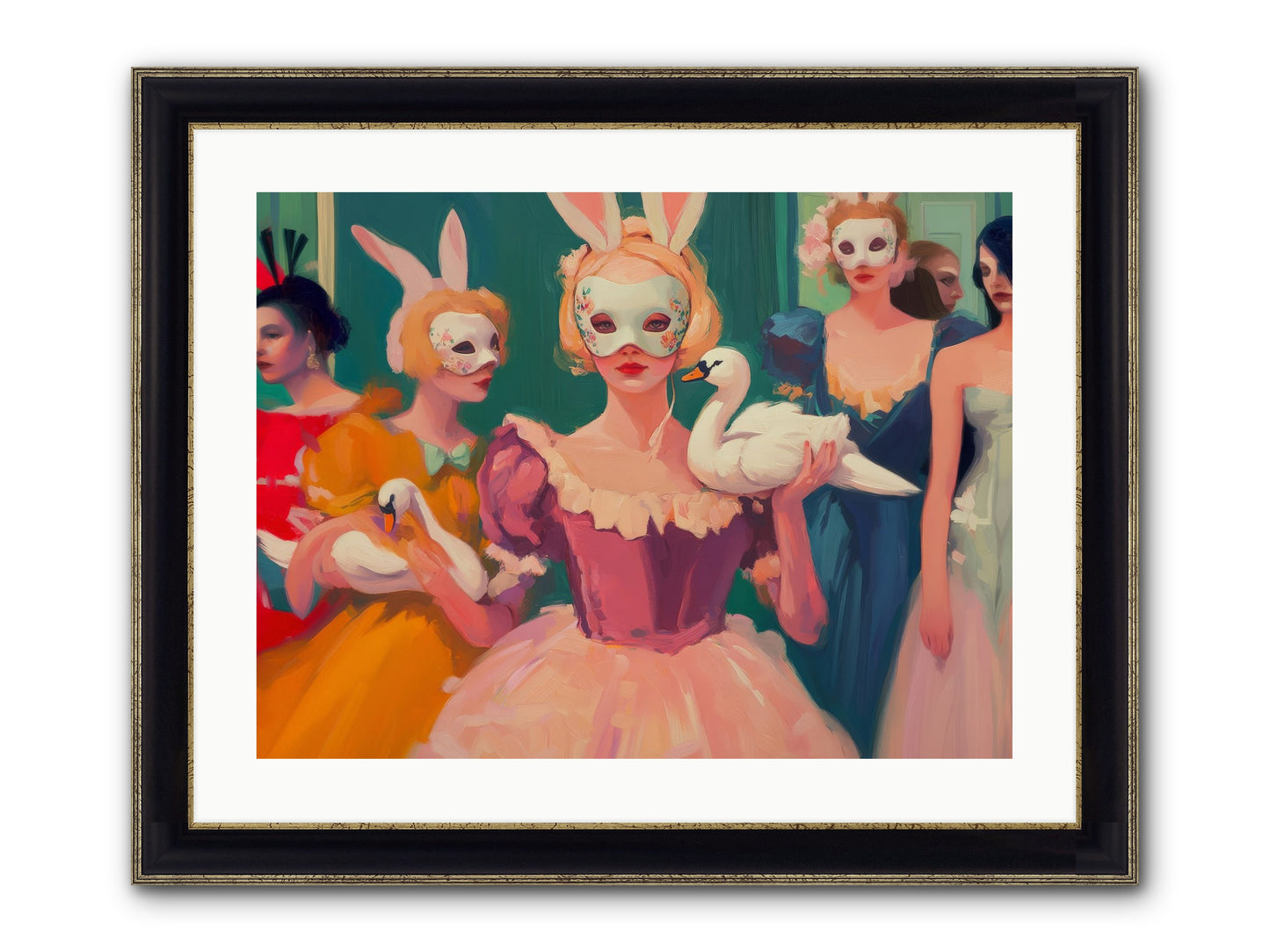 Wild Heart Rising Framed Print - Black & Gold 24x18