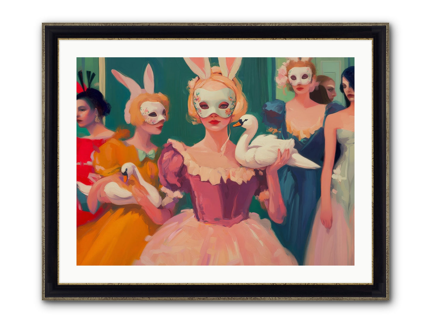 Wild Heart Rising Framed Print - Black & Gold 32x24