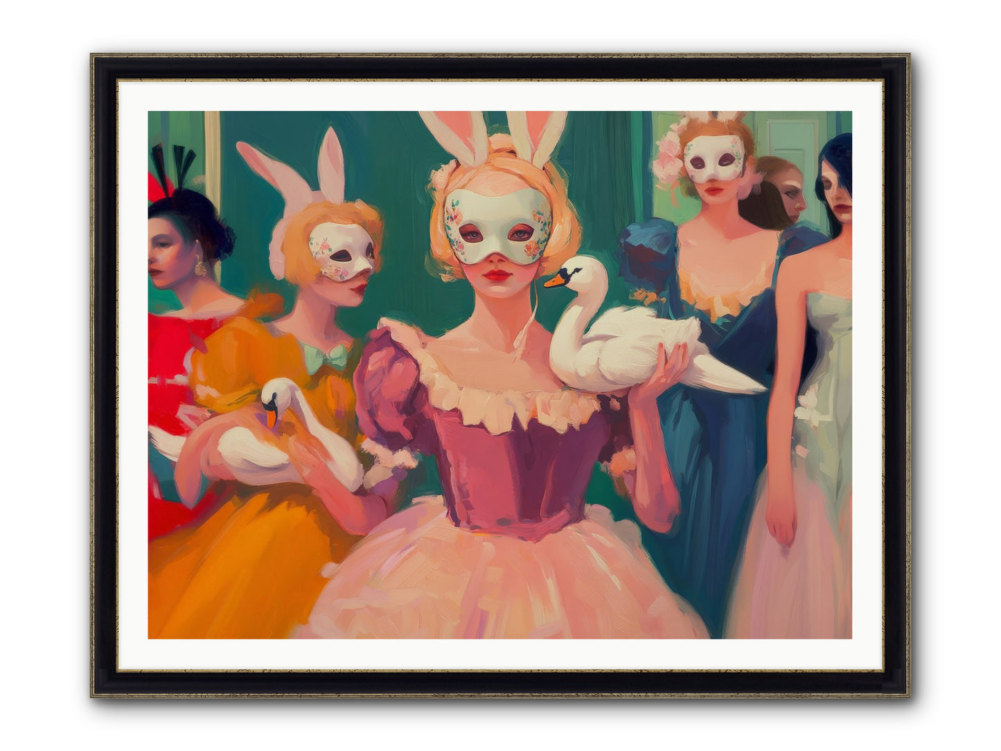 Wild Heart Rising Framed Print - Black & Gold 48x36