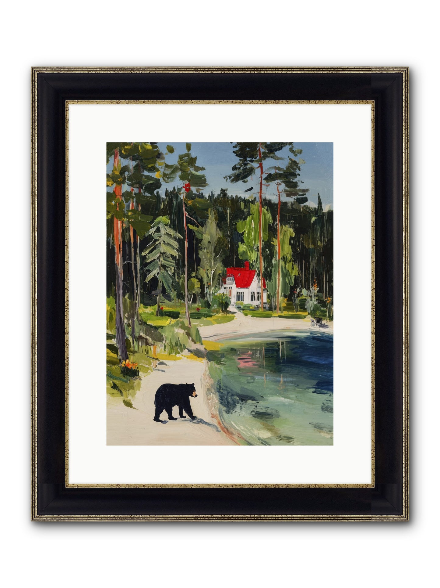 Wild Heart Wanderer Framed Print - Black & Gold 12x16
