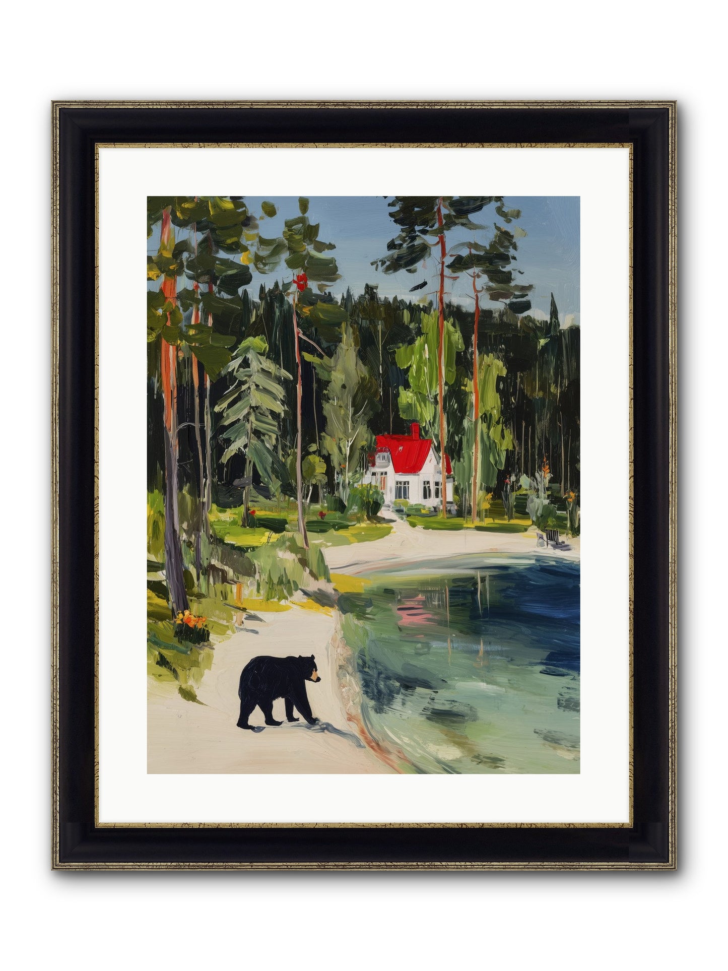 Wild Heart Wanderer Framed Print - Black & Gold 18x24