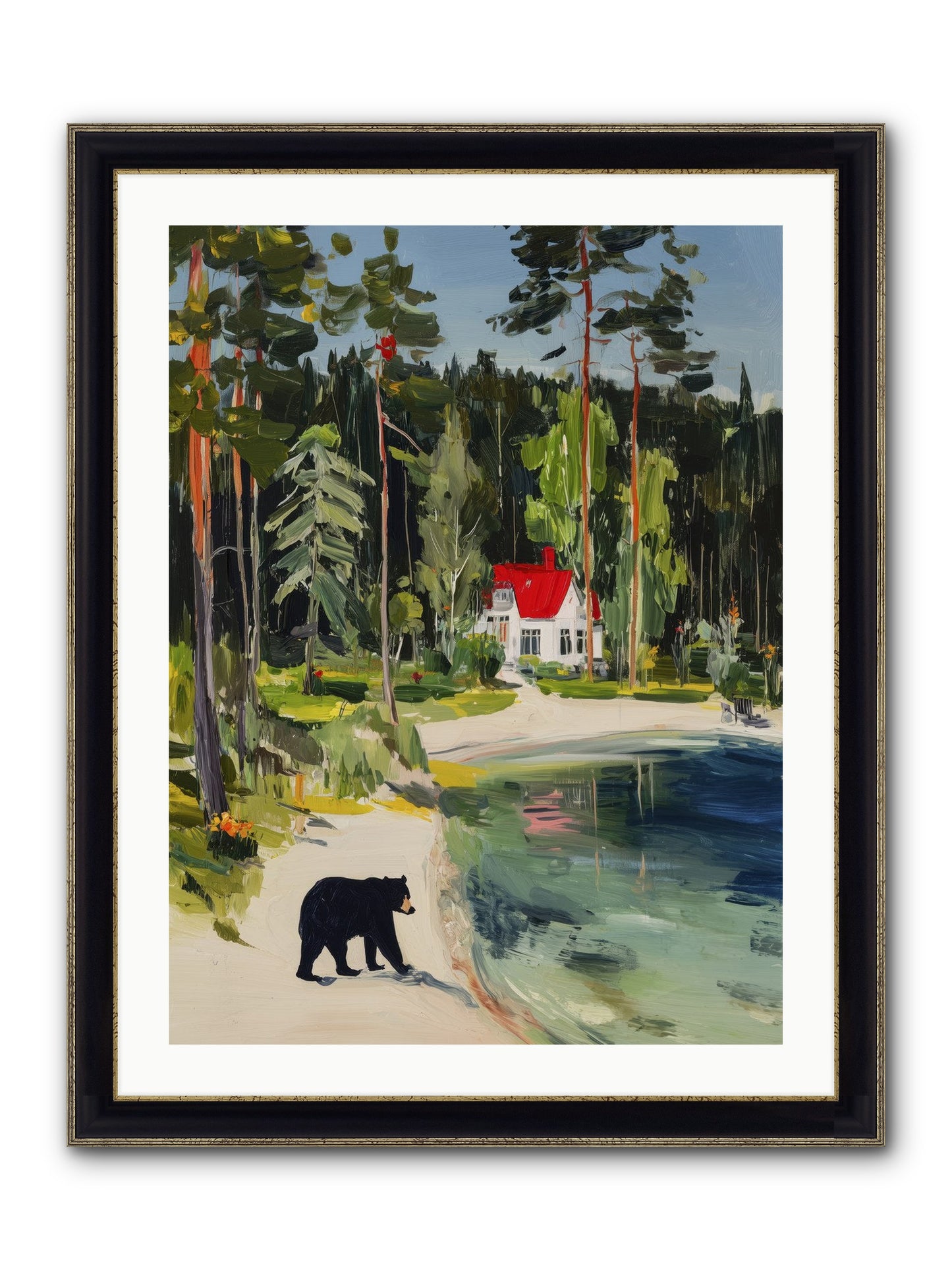 Wild Heart Wanderer Framed Print - Black & Gold 24x32