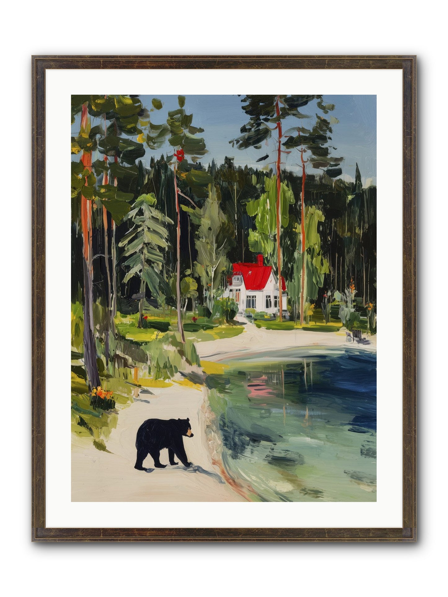 Wild Heart Wanderer Framed Print - Slimwoods Black/Gold 24x32