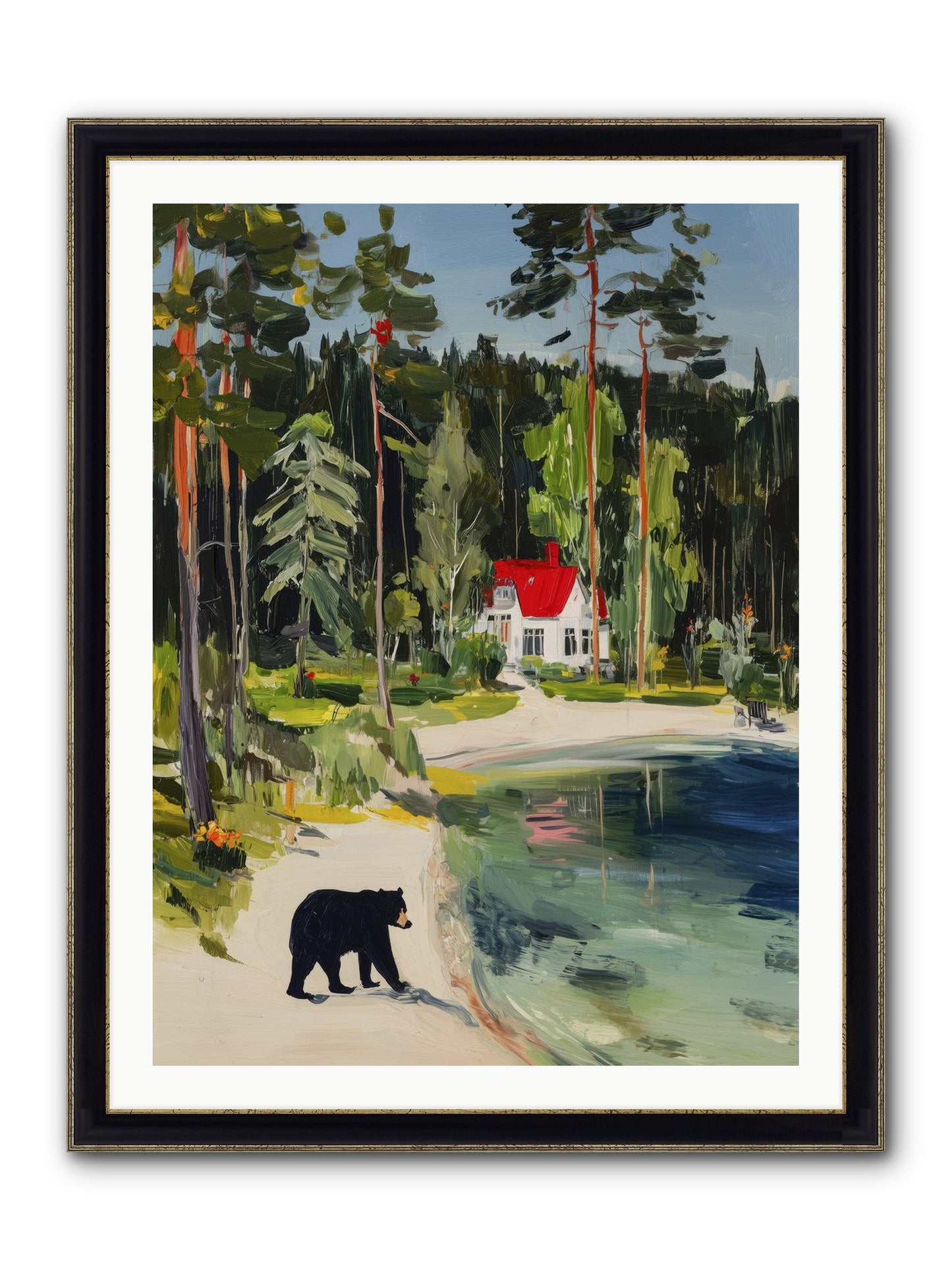 Wild Heart Wanderer Framed Print - Black & Gold 30x40