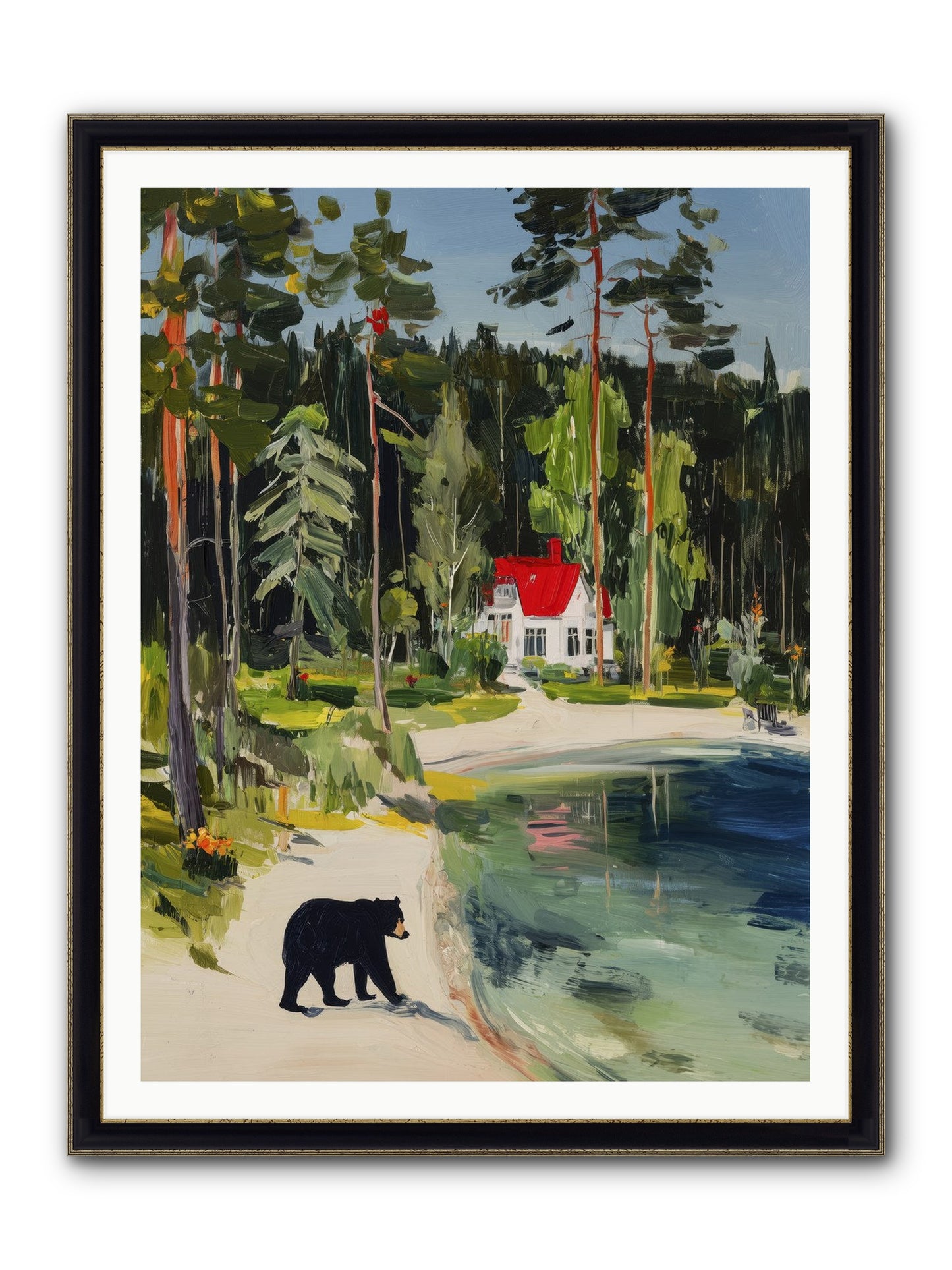 Wild Heart Wanderer Framed Print - Black & Gold 36x48