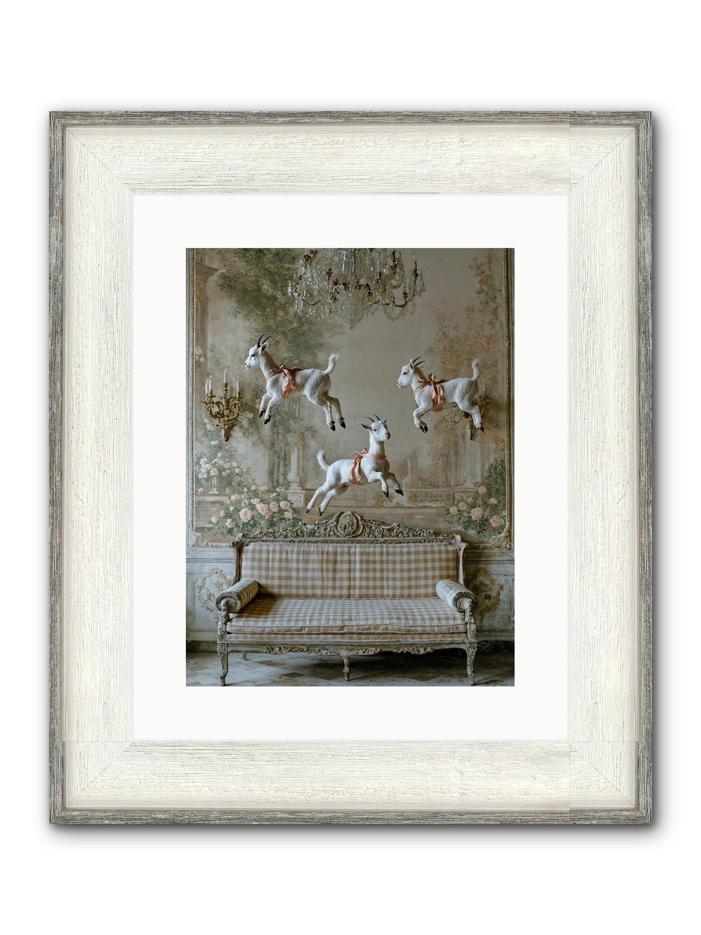 Wild Hearts Framed Print - Driftwood White 12x16