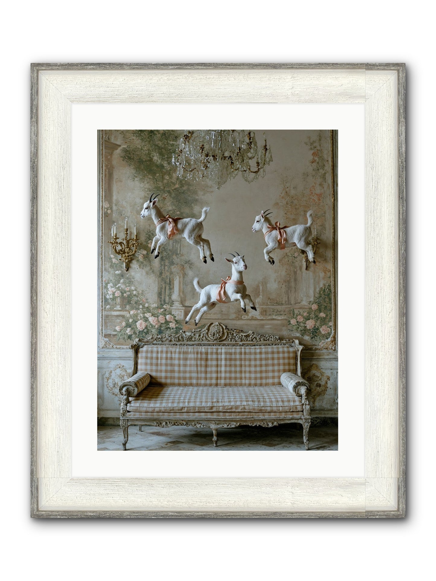 Wild Hearts Framed Print - Driftwood White 18x24