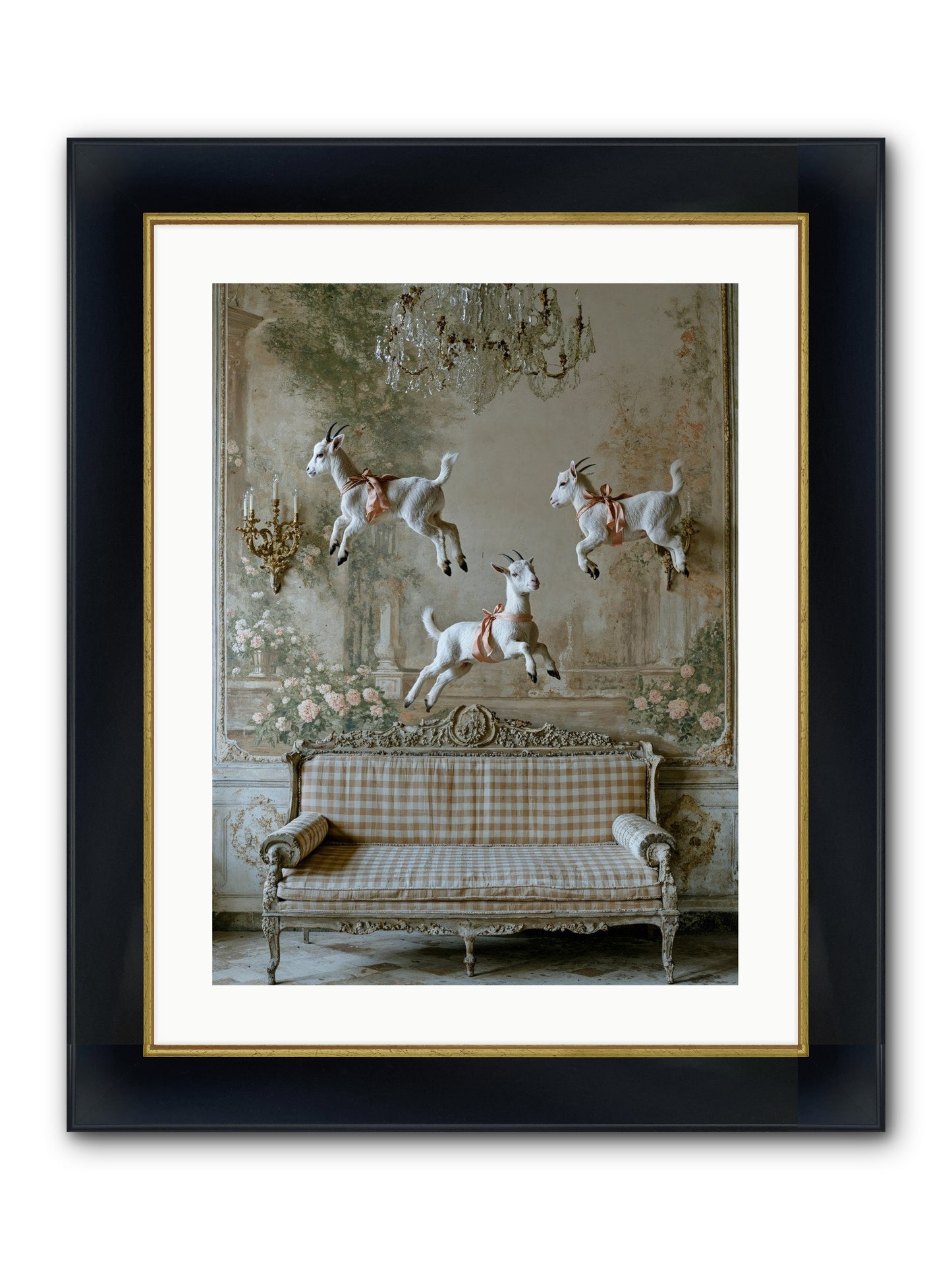 Wild Hearts Framed Print - Wide Black w/Gold 18x24