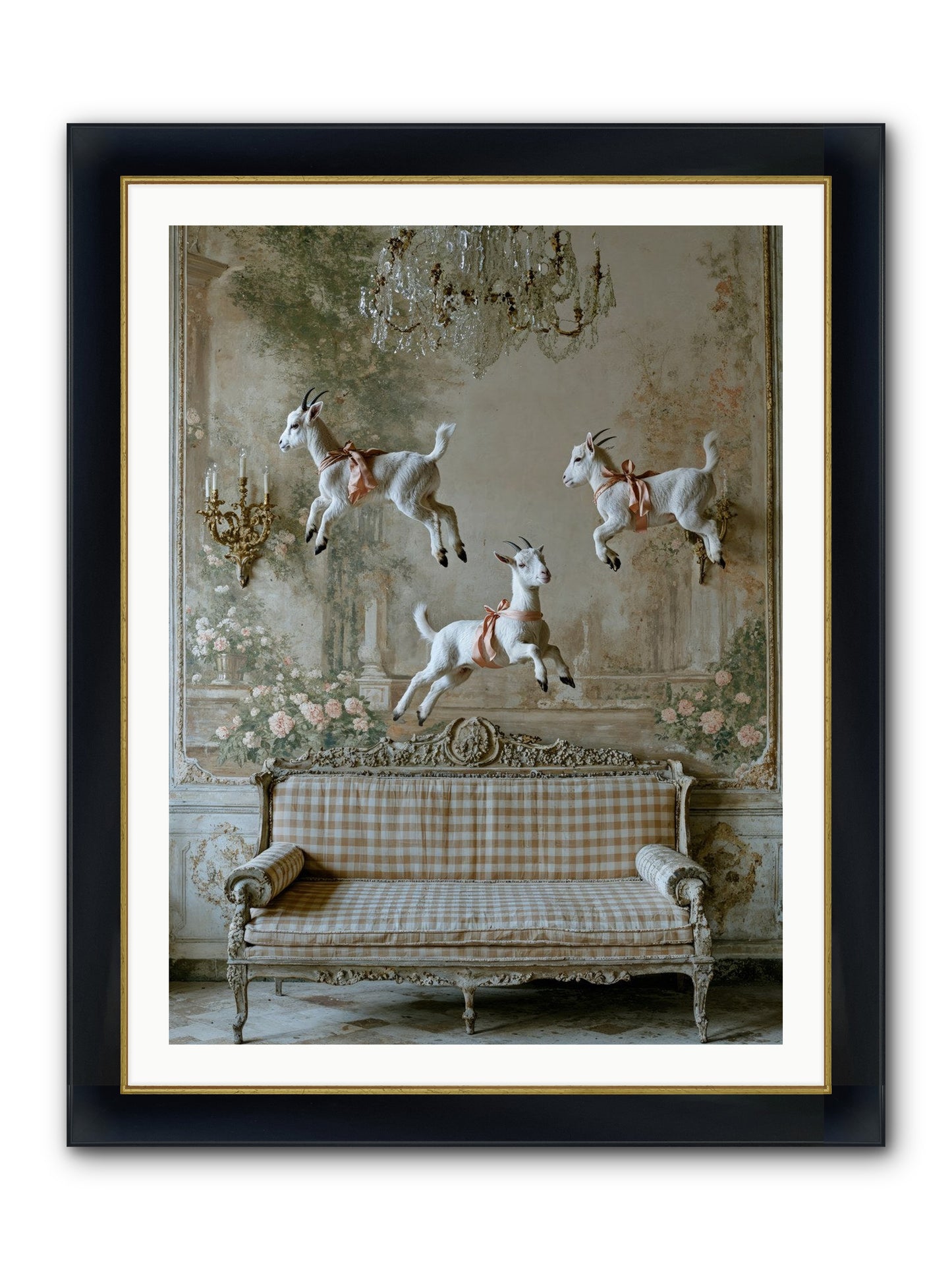 Wild Hearts Framed Print - Wide Black w/Gold 30x40