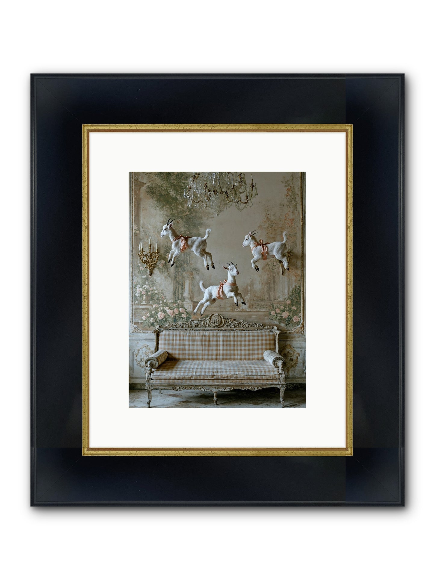 Wild Hearts Framed Print - Wide Black w/Gold 9x12