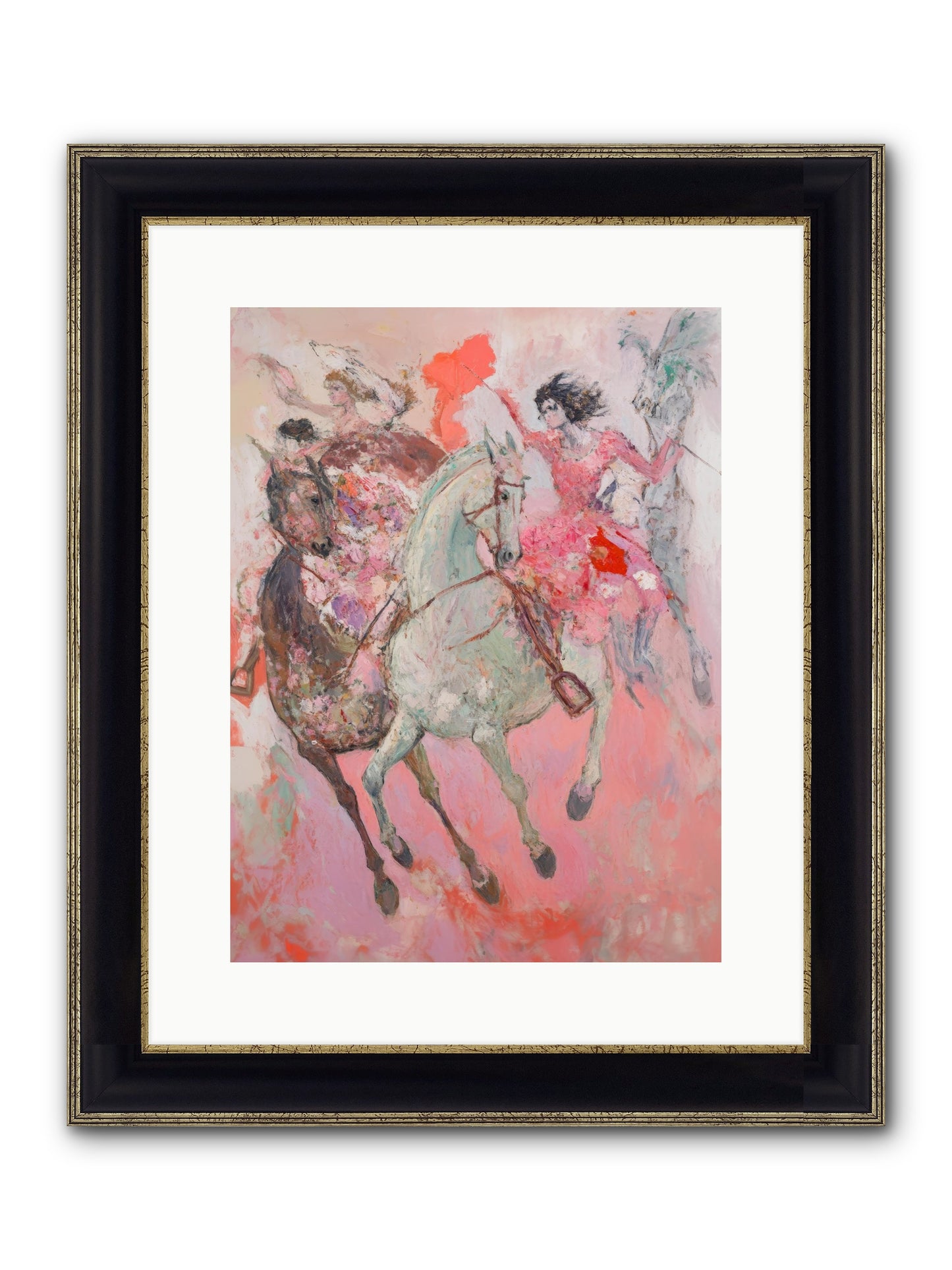 Wild Hearts Gallop Framed Print - Black & Gold 12x16