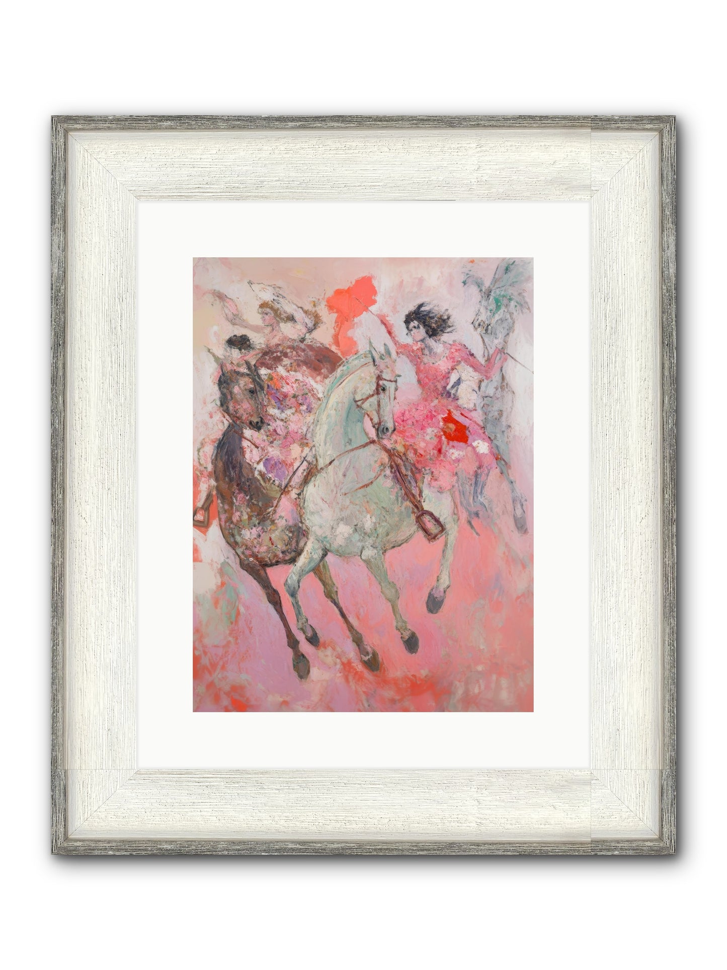 Wild Hearts Gallop Framed Print - Driftwood White 12x16