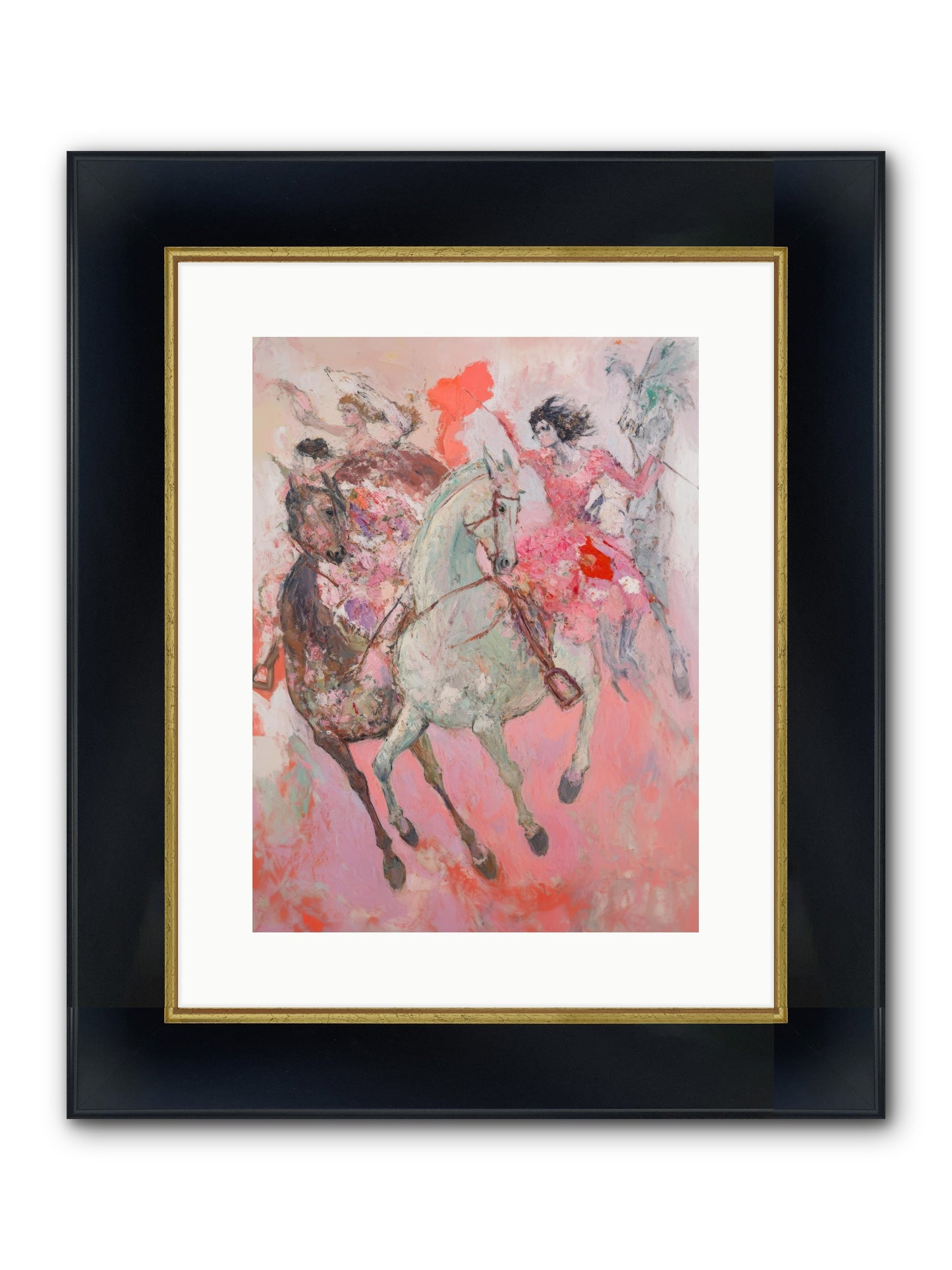 Wild Hearts Gallop Framed Print - Wide Black w/Gold 12x16