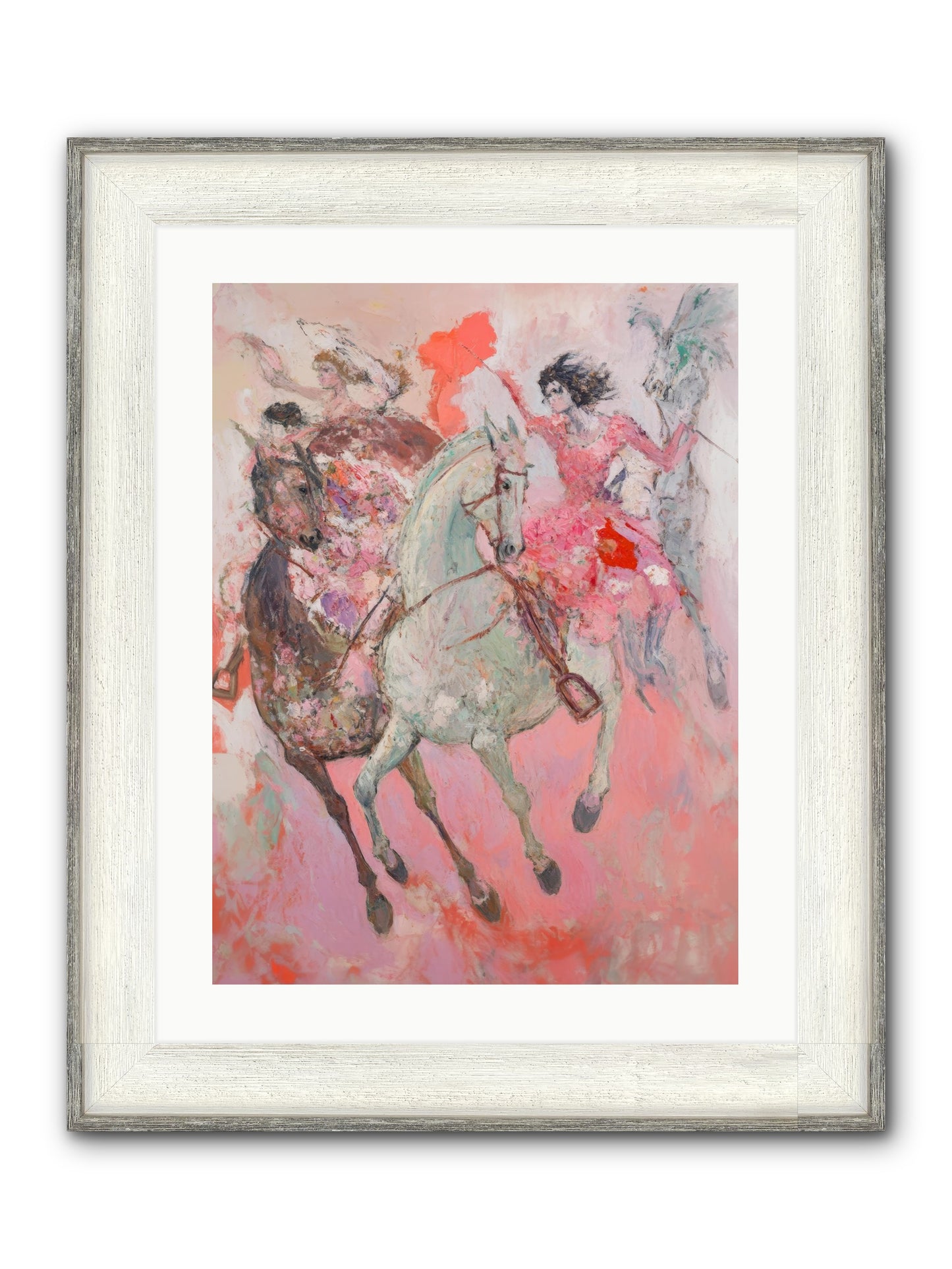 Wild Hearts Gallop Framed Print - Driftwood White 18x24