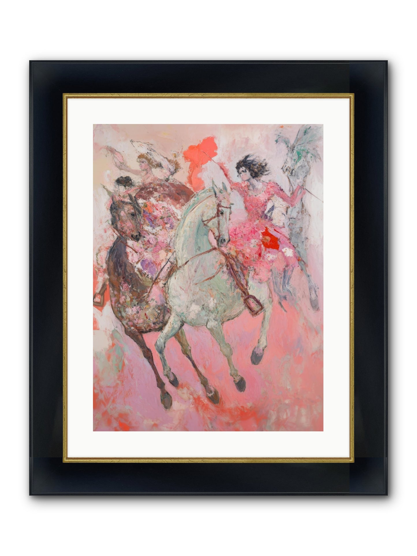 Wild Hearts Gallop Framed Print - Wide Black w/Gold 18x24