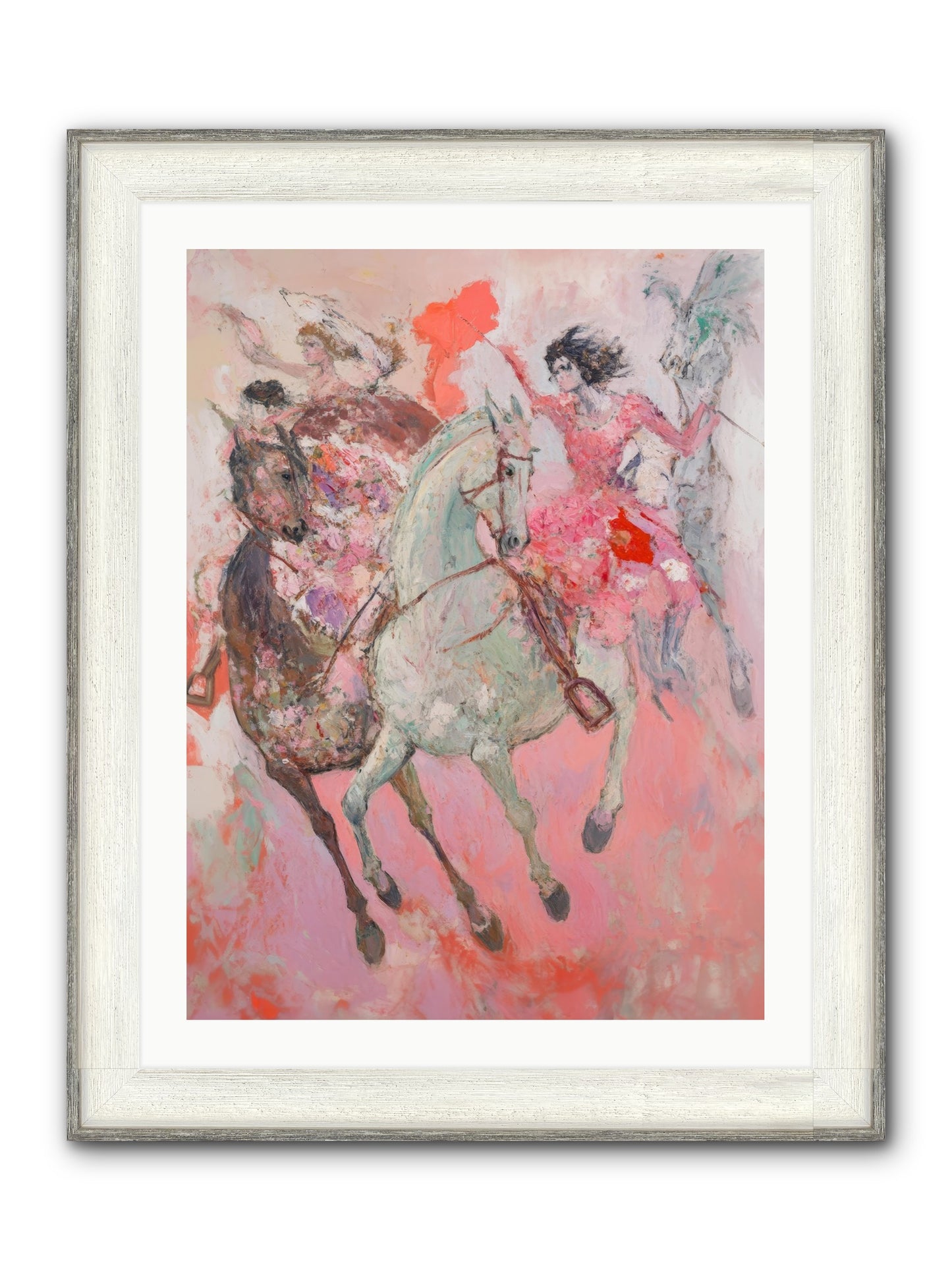 Wild Hearts Gallop Framed Print - Driftwood White 24x32