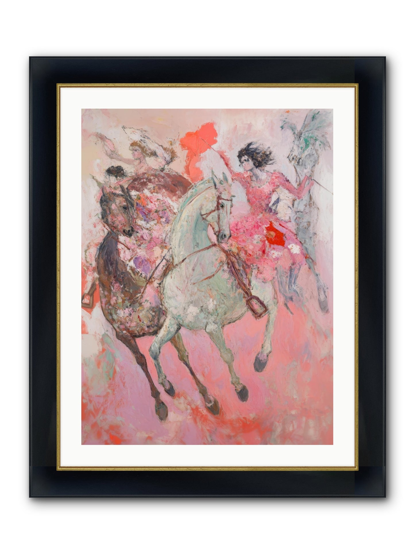 Wild Hearts Gallop Framed Print - Wide Black w/Gold 24x32