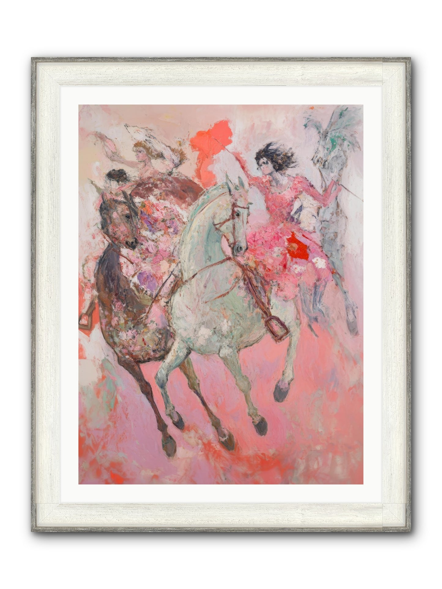 Wild Hearts Gallop Framed Print - Driftwood White 30x40