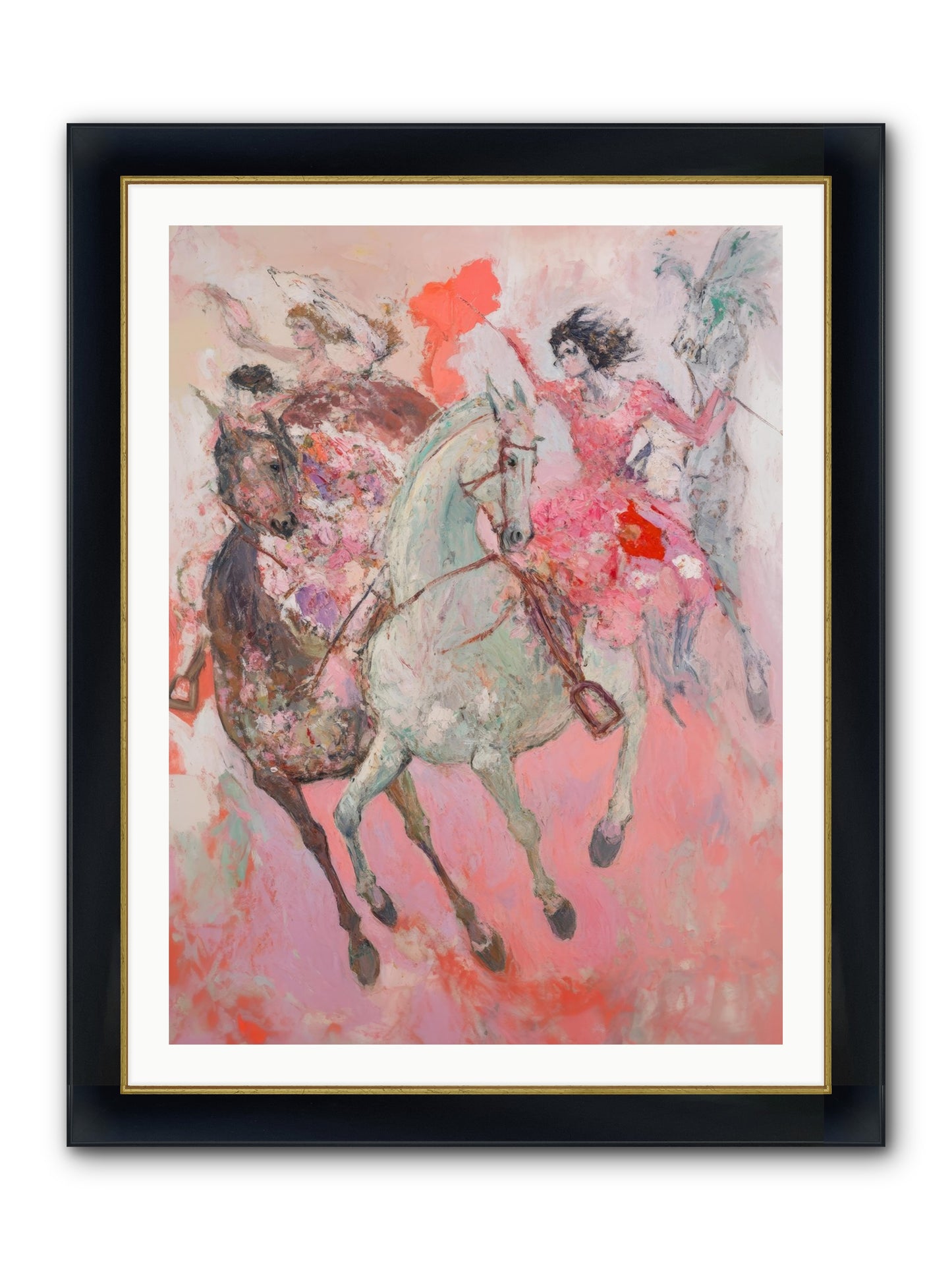 Wild Hearts Gallop Framed Print - Wide Black w/Gold 30x40
