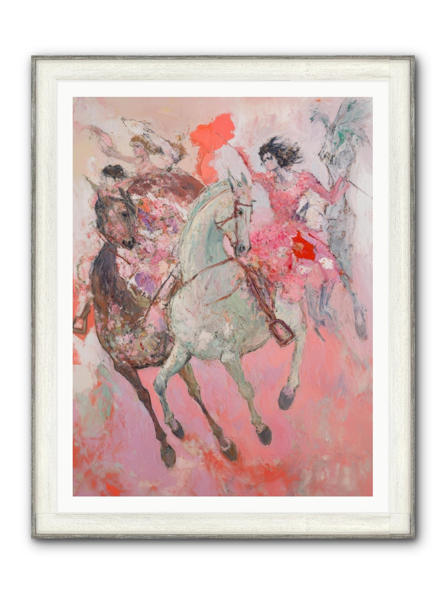 Wild Hearts Gallop Framed Print - Driftwood White 36x48
