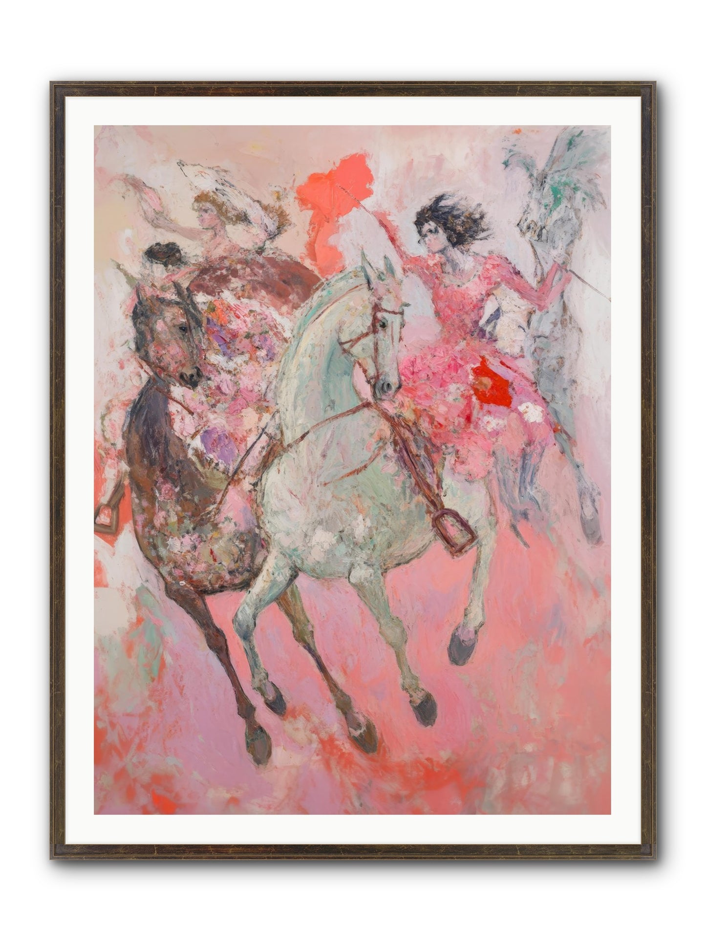 Wild Hearts Gallop Framed Print - Slimwoods Black/Gold 36x48