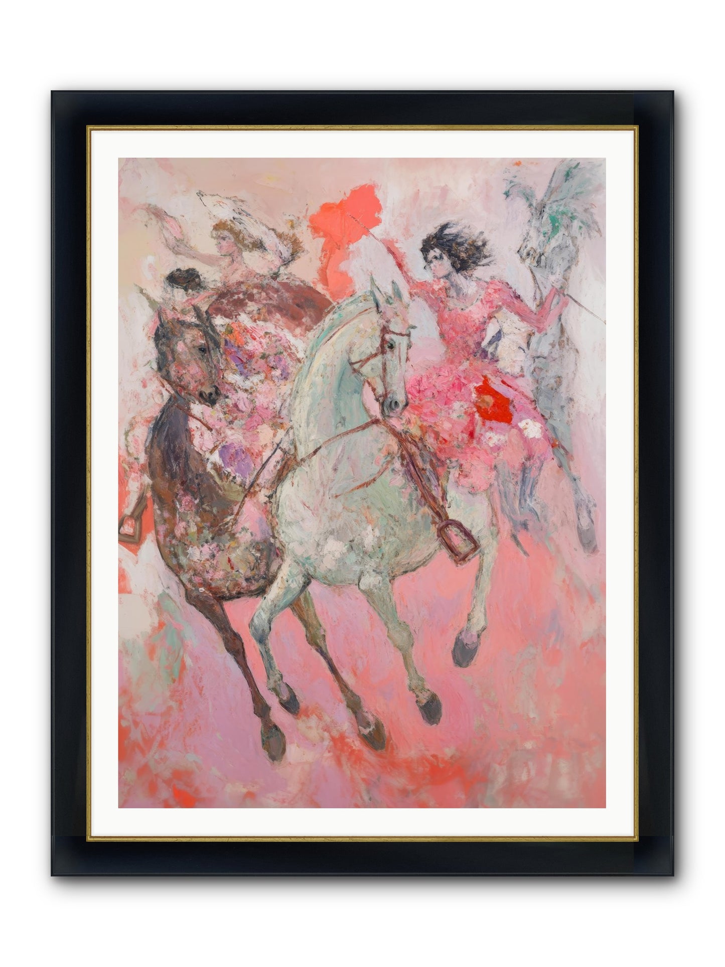 Wild Hearts Gallop Framed Print - Wide Black w/Gold 36x48