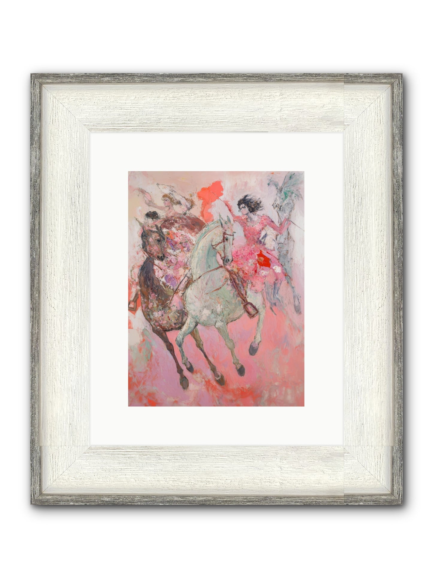 Wild Hearts Gallop Framed Print - Driftwood White 9x12